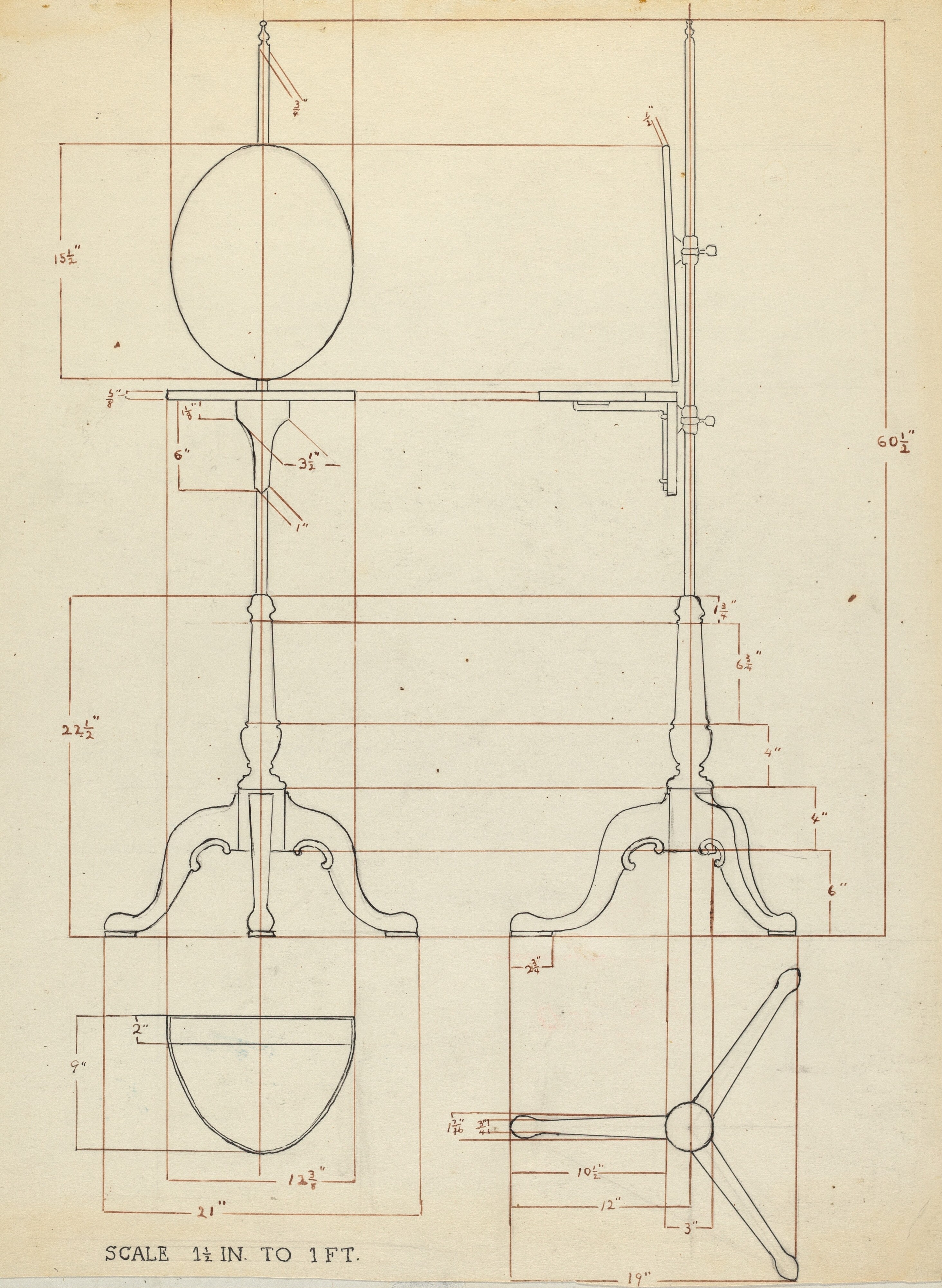 Pole Screen and Candlestand