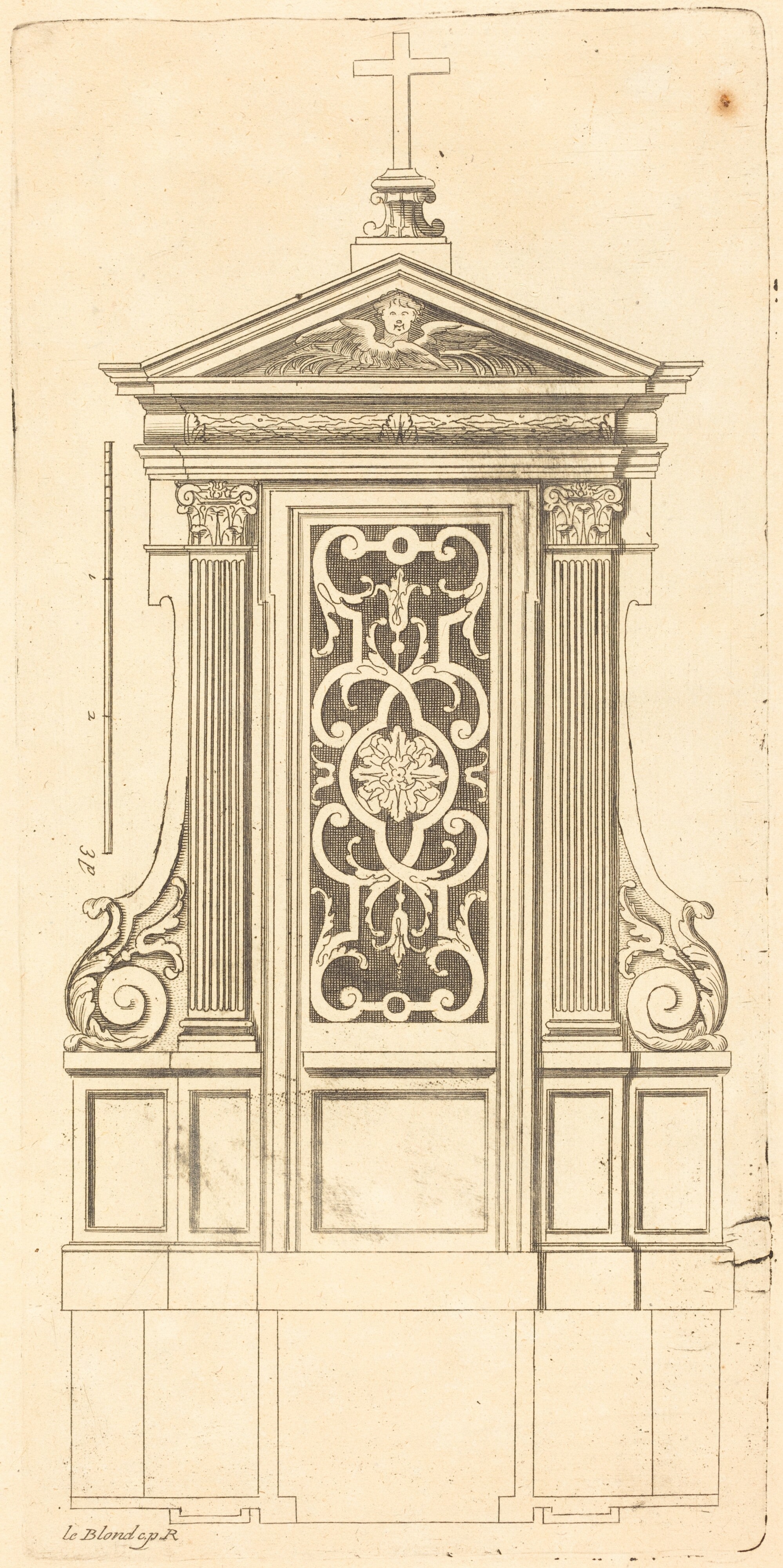 Plan et elevation des plus beaux confessionnaux de Paris, tres fidelemant mesure