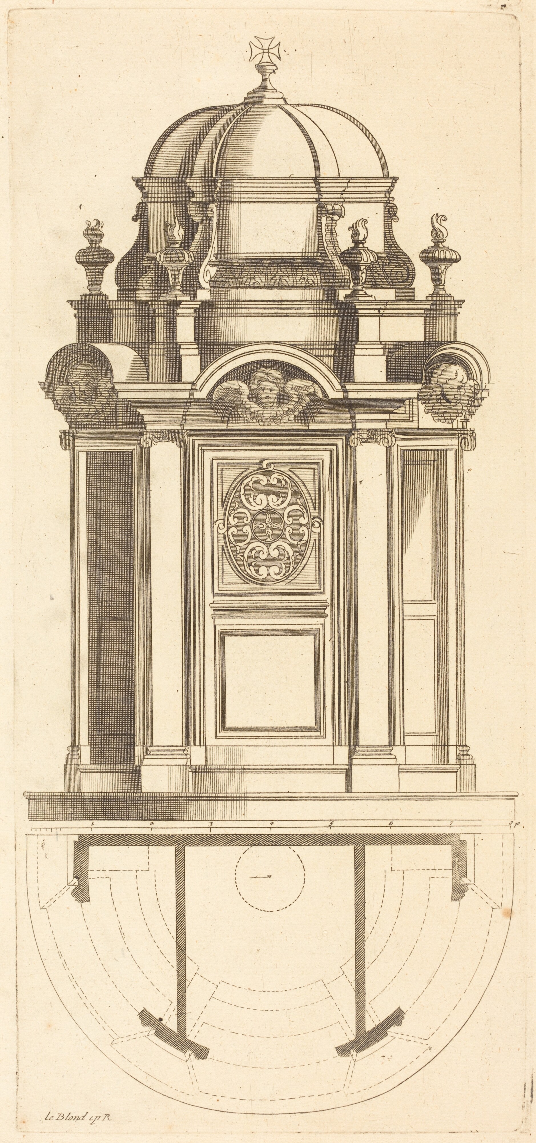 Plan et elevation des plus beaux confessionnaux de Paris, tres fidelemant mesure