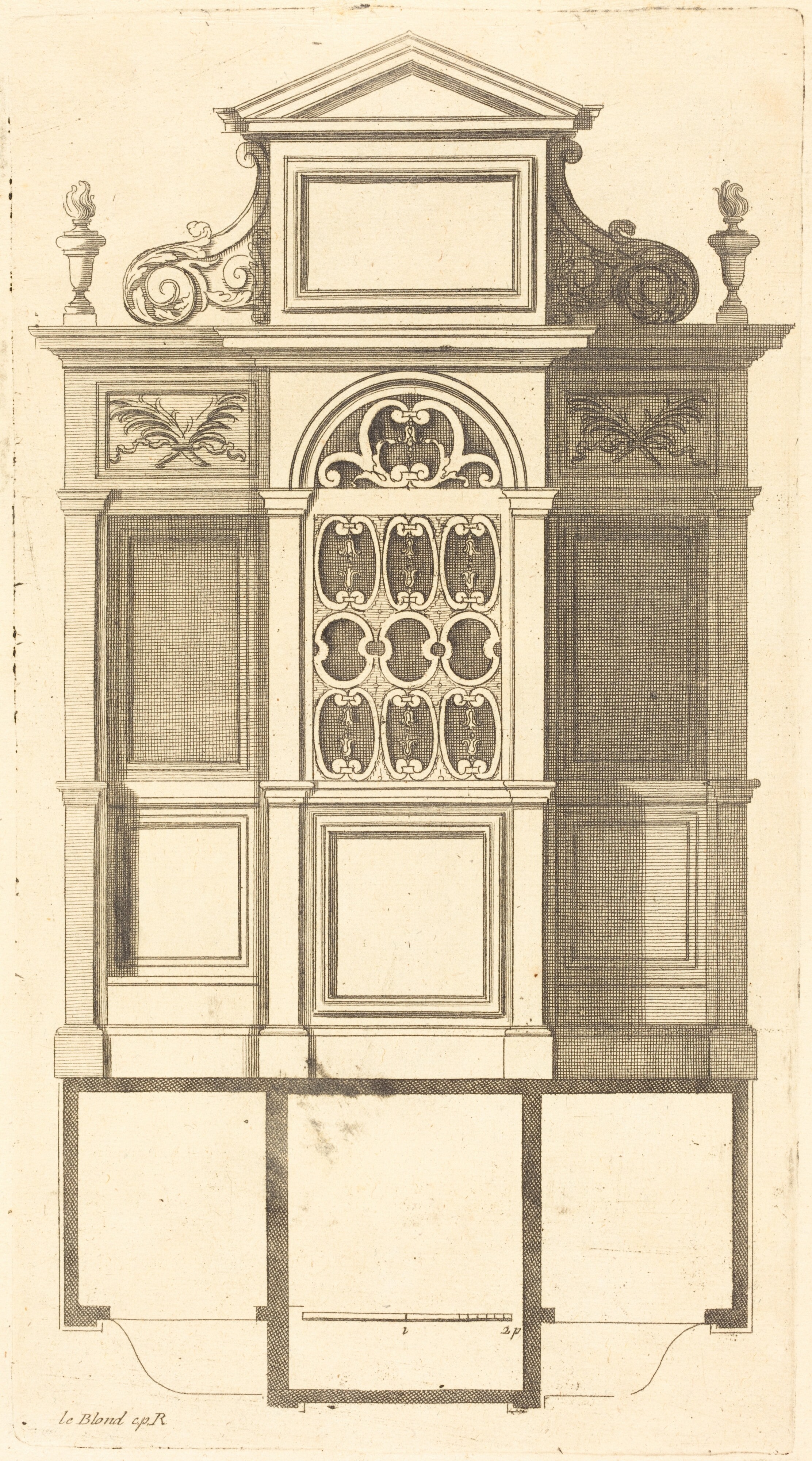 Plan et elevation des plus beaux confessionnaux de Paris, tres fidelemant mesure