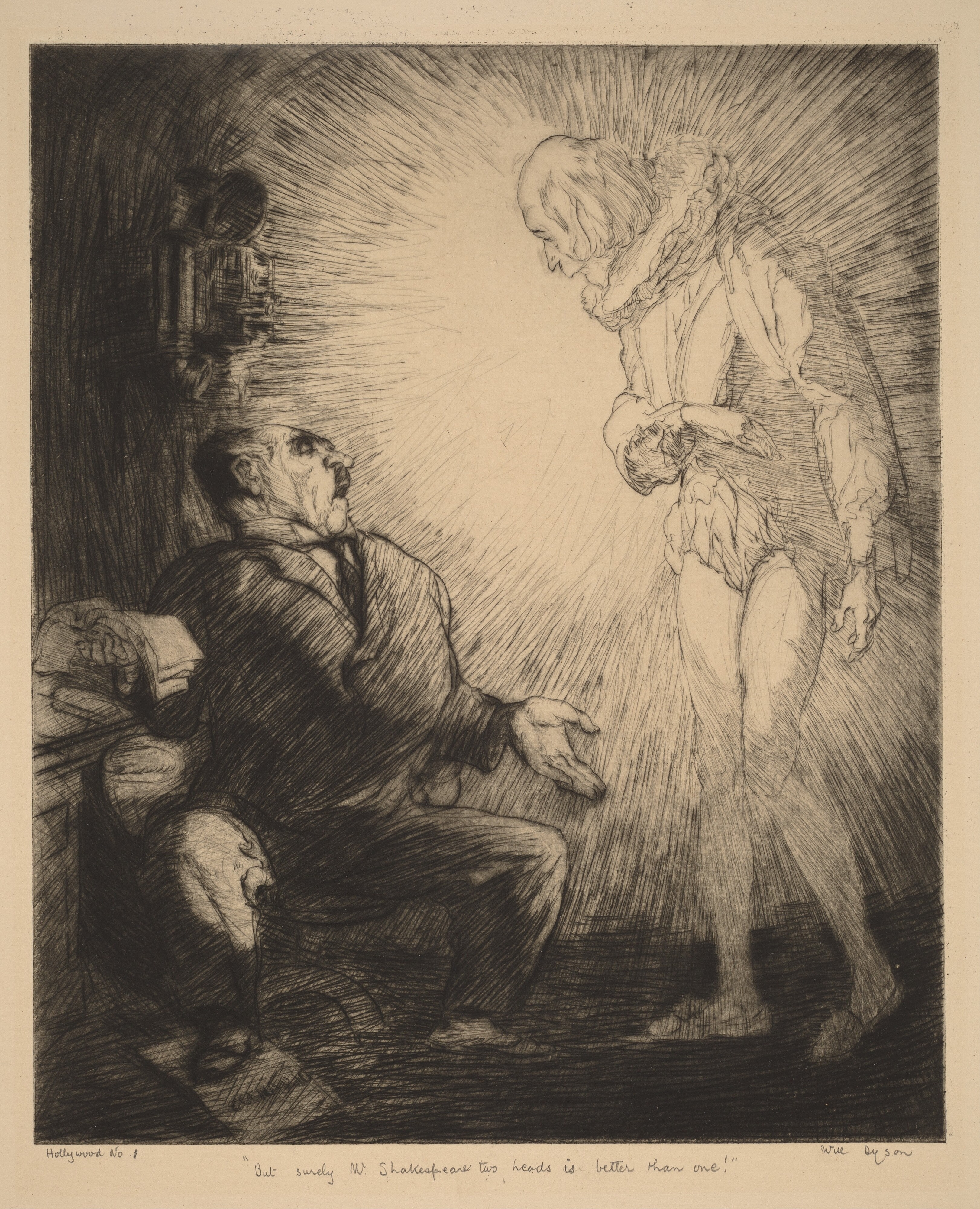 "But surely, Mr. Shakespeare, two heads is better than one"