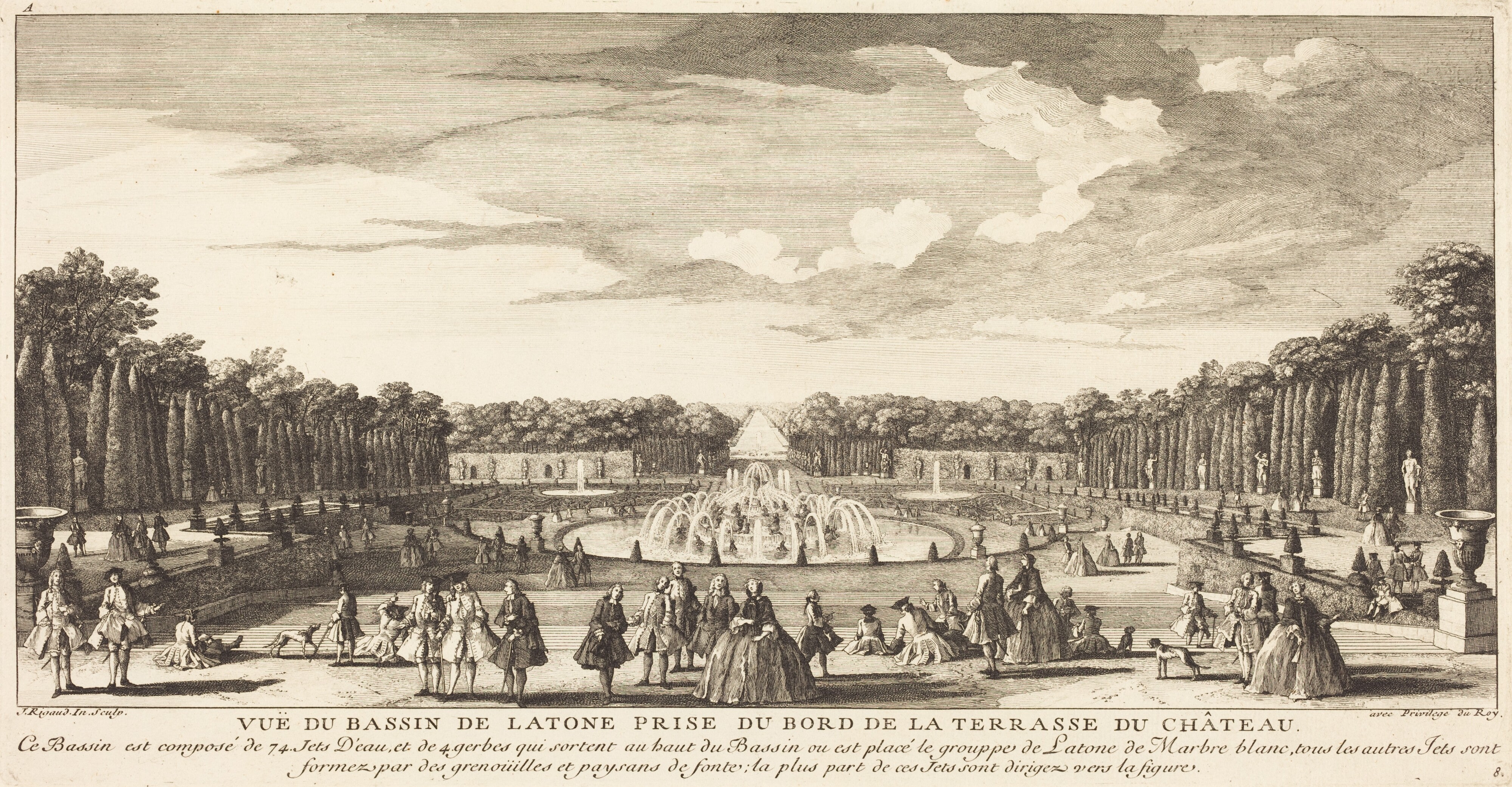 Vue du Bassin de Latone Prise du Bord de la Terrasse du Chateau