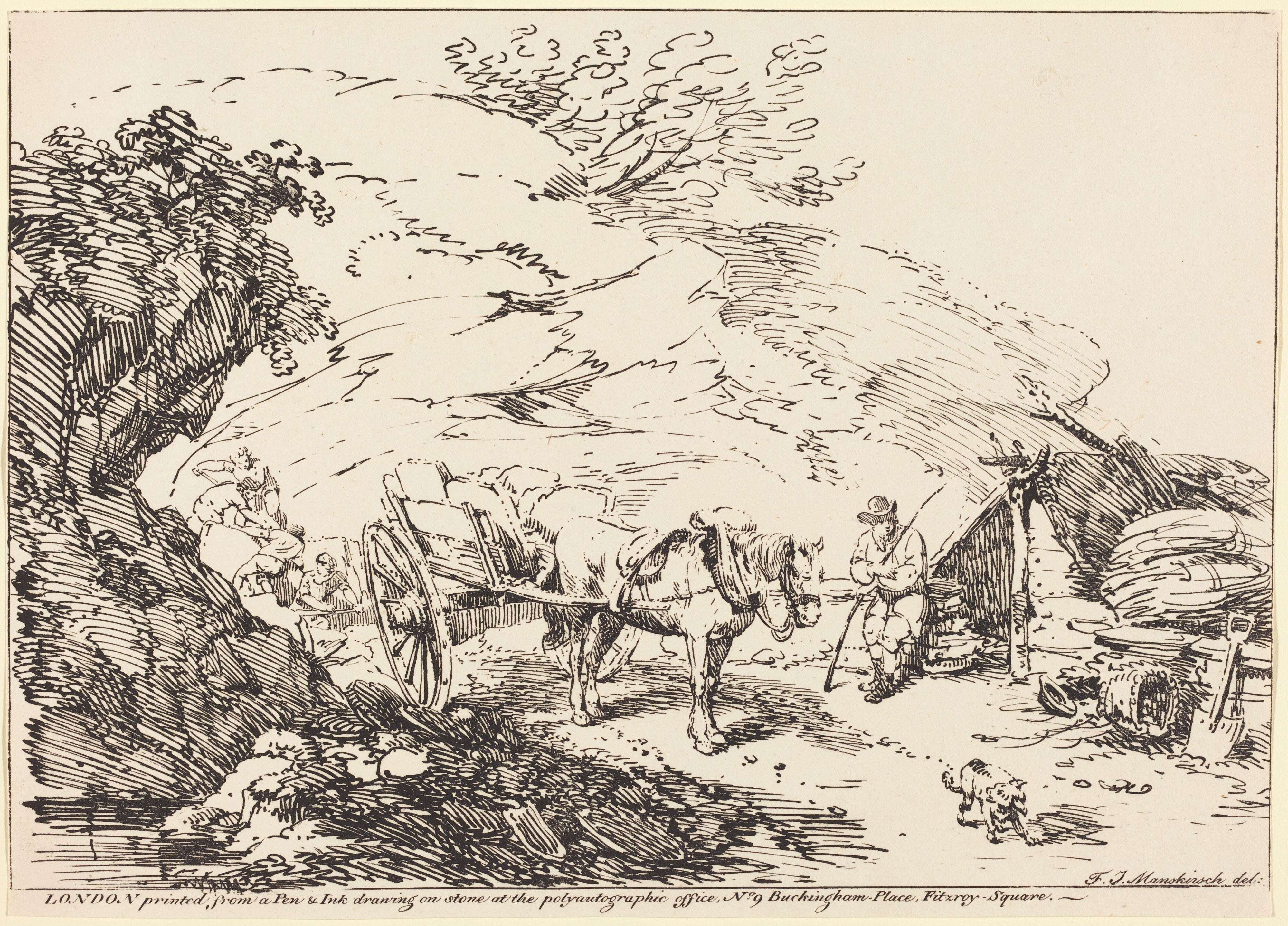 Horse and Cart in Quarry