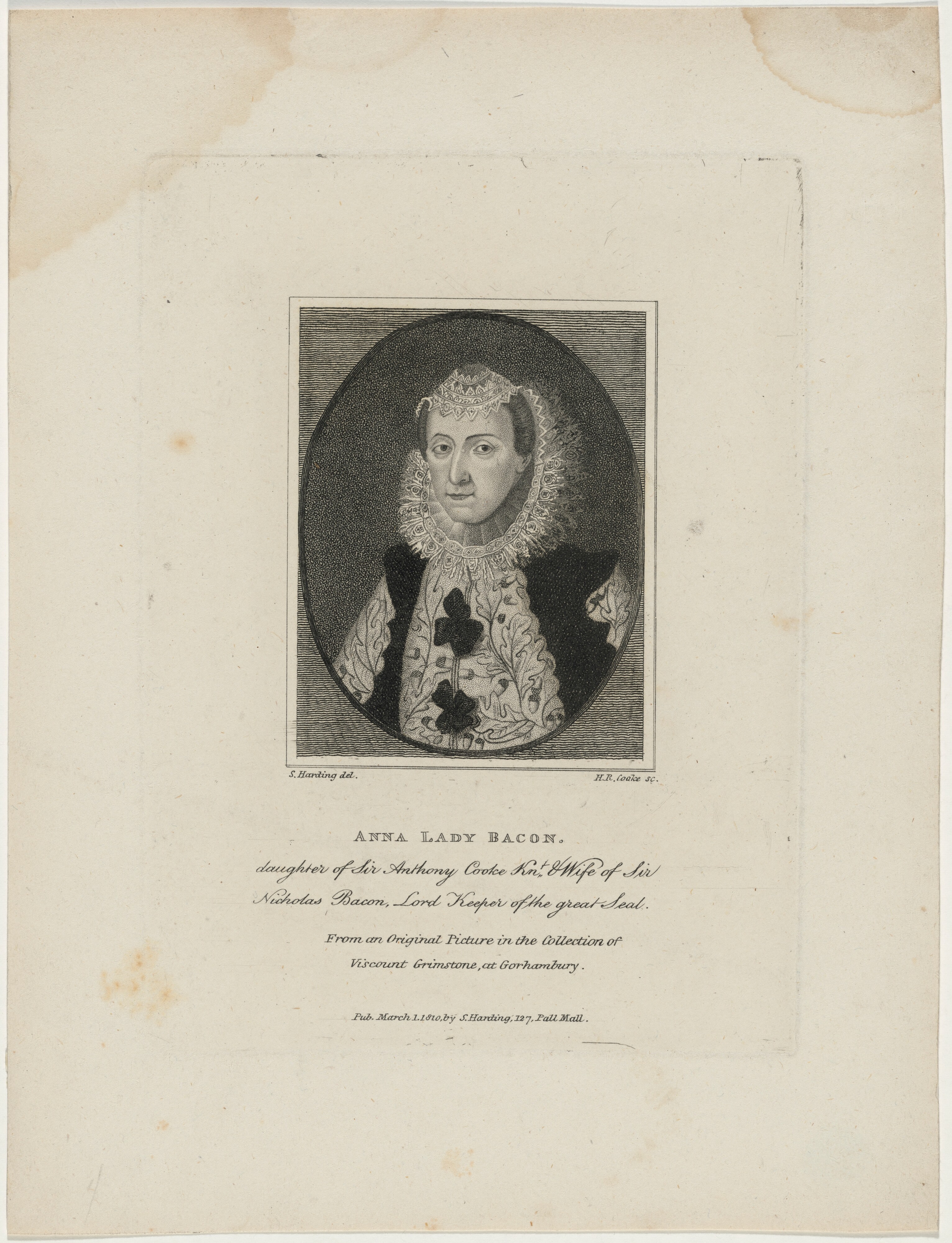Anna, Lady Bacon, Daughter of Sir Anthony Cooke and Wife of Sir Nicolas Bacon