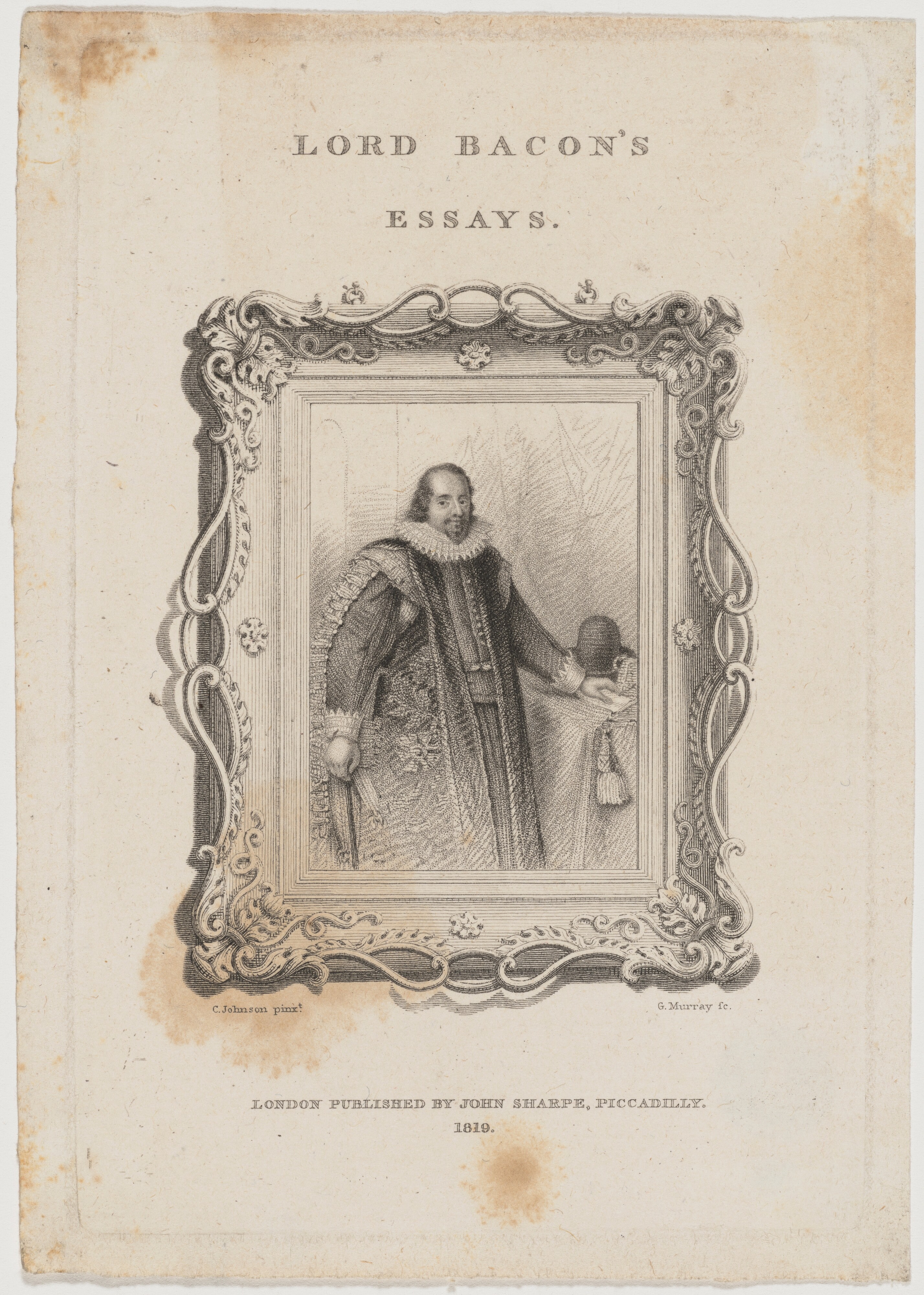 Lord Bacon's Essays - Title Page