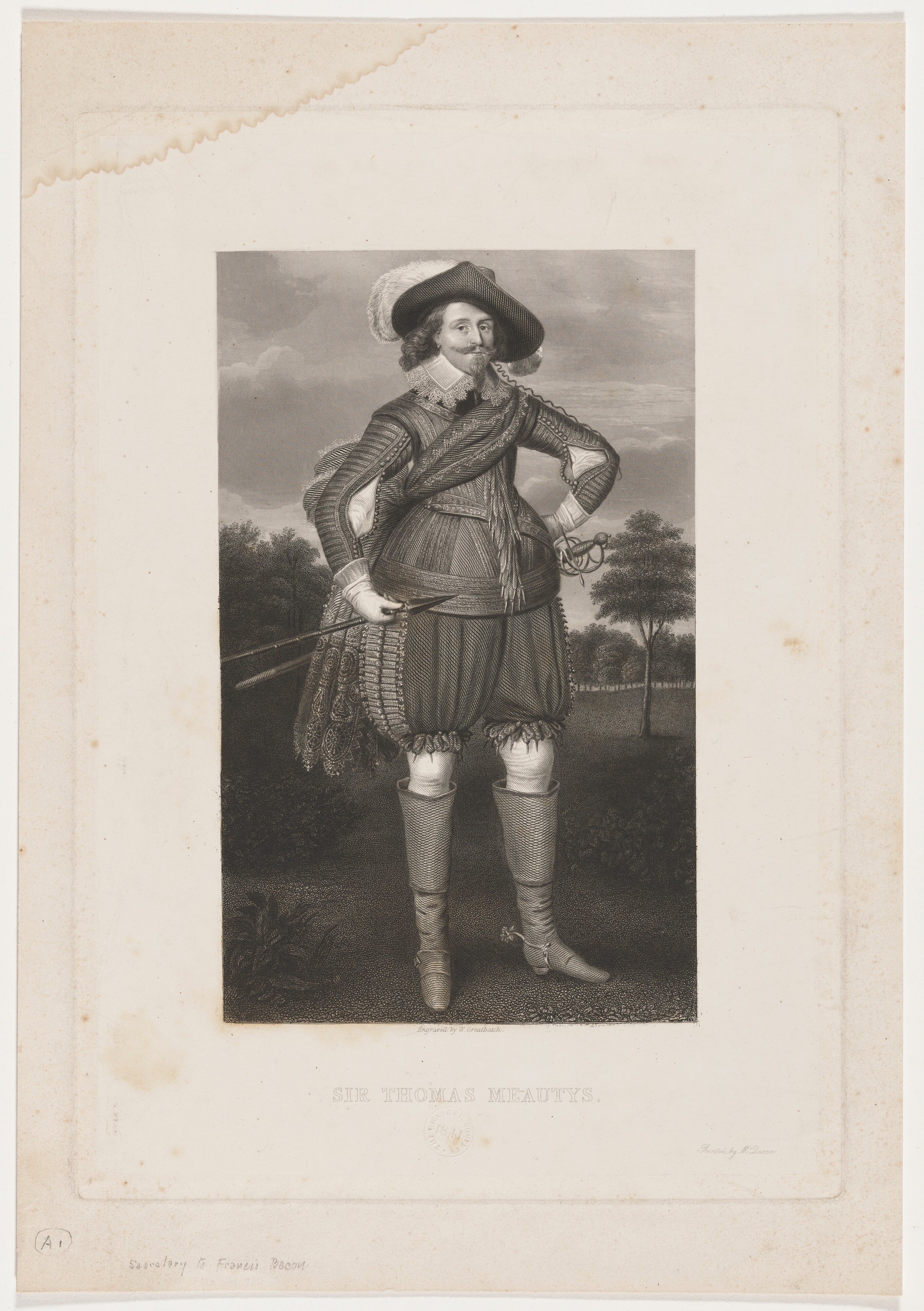 Sir Thomas Meautys, Secretary to Sir Francis Bacon