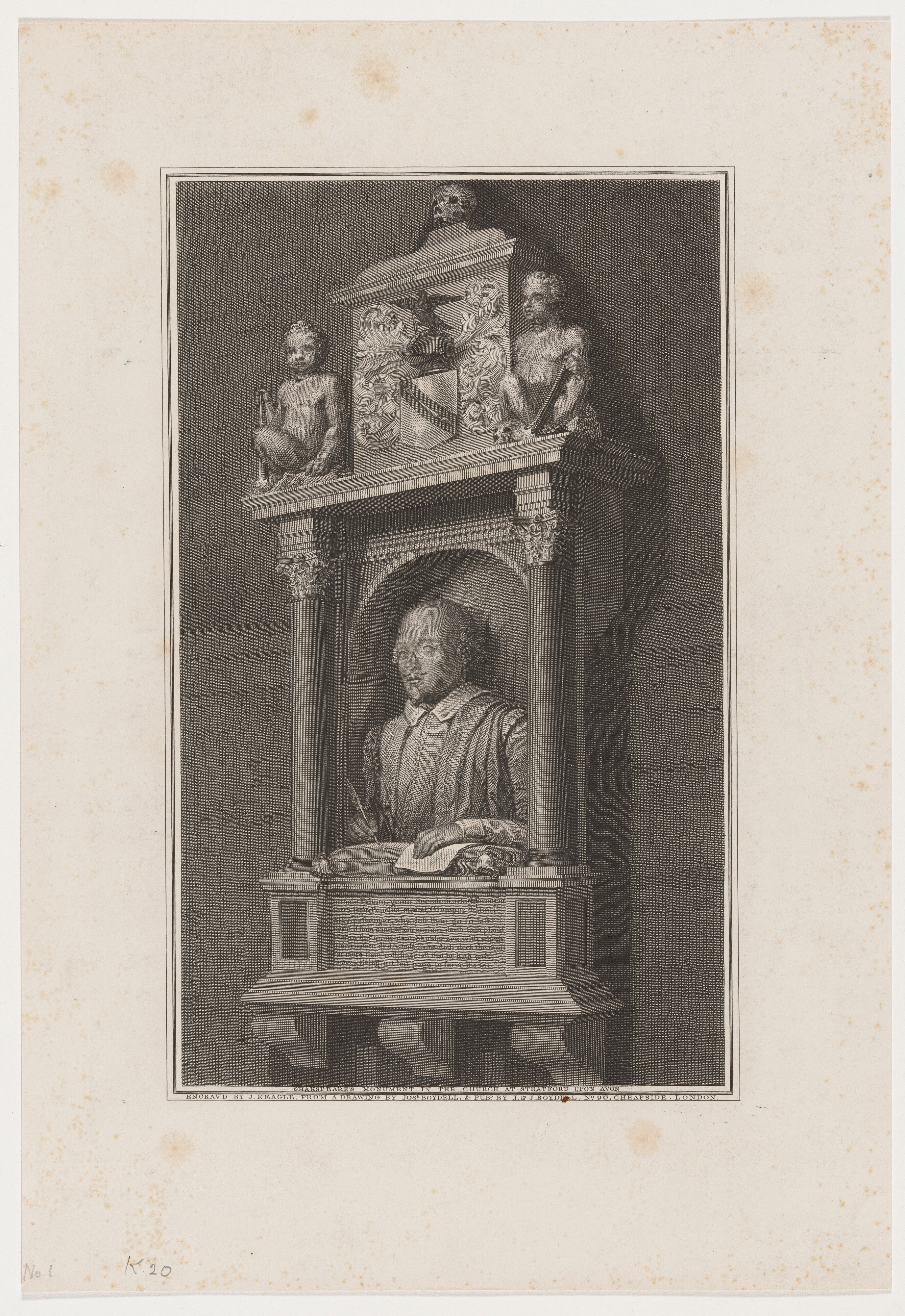 Shakespeare Monument in Church at Stratford-on-Avon