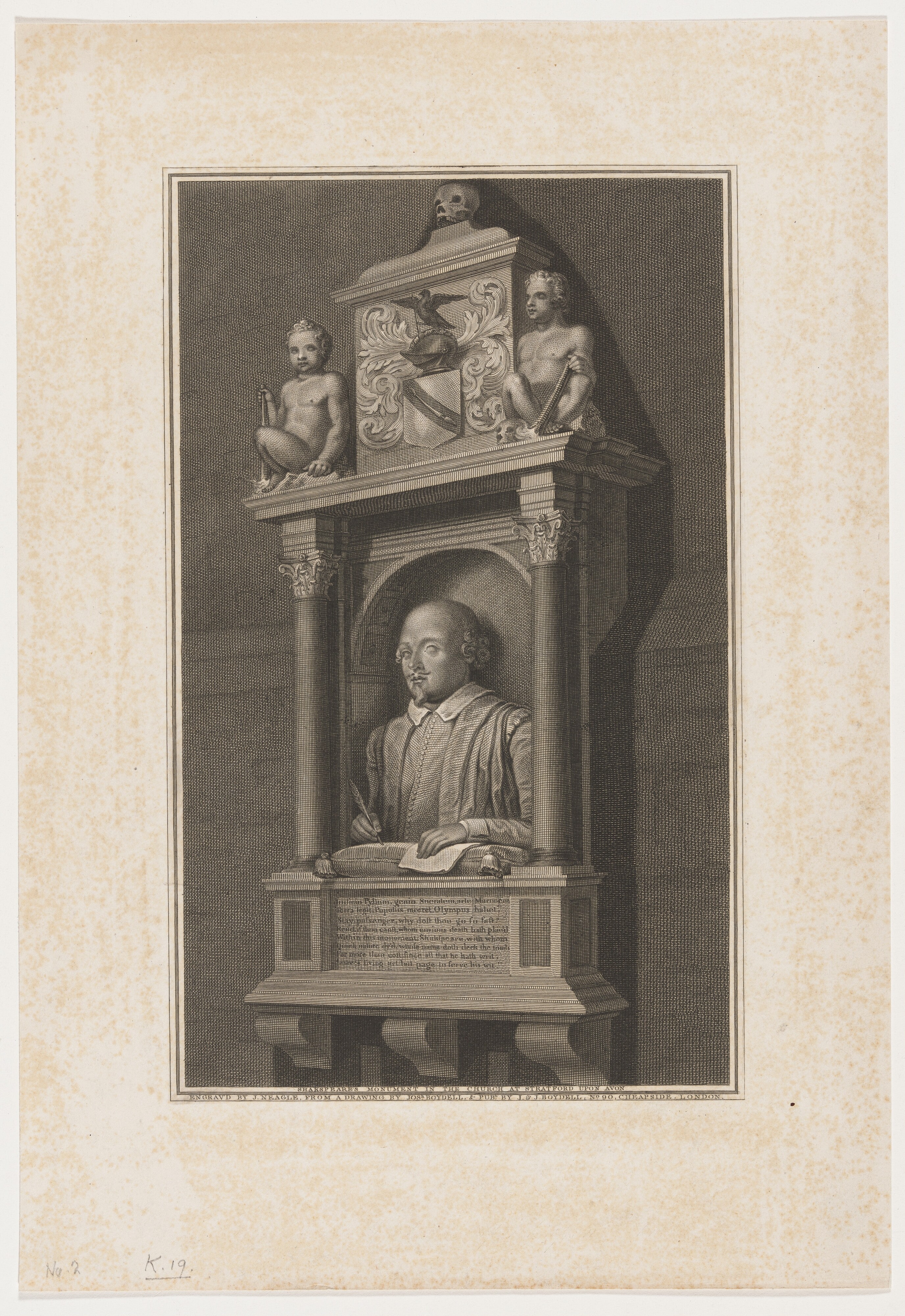 Shakespeare Monument in Church at Stratford-on-Avon