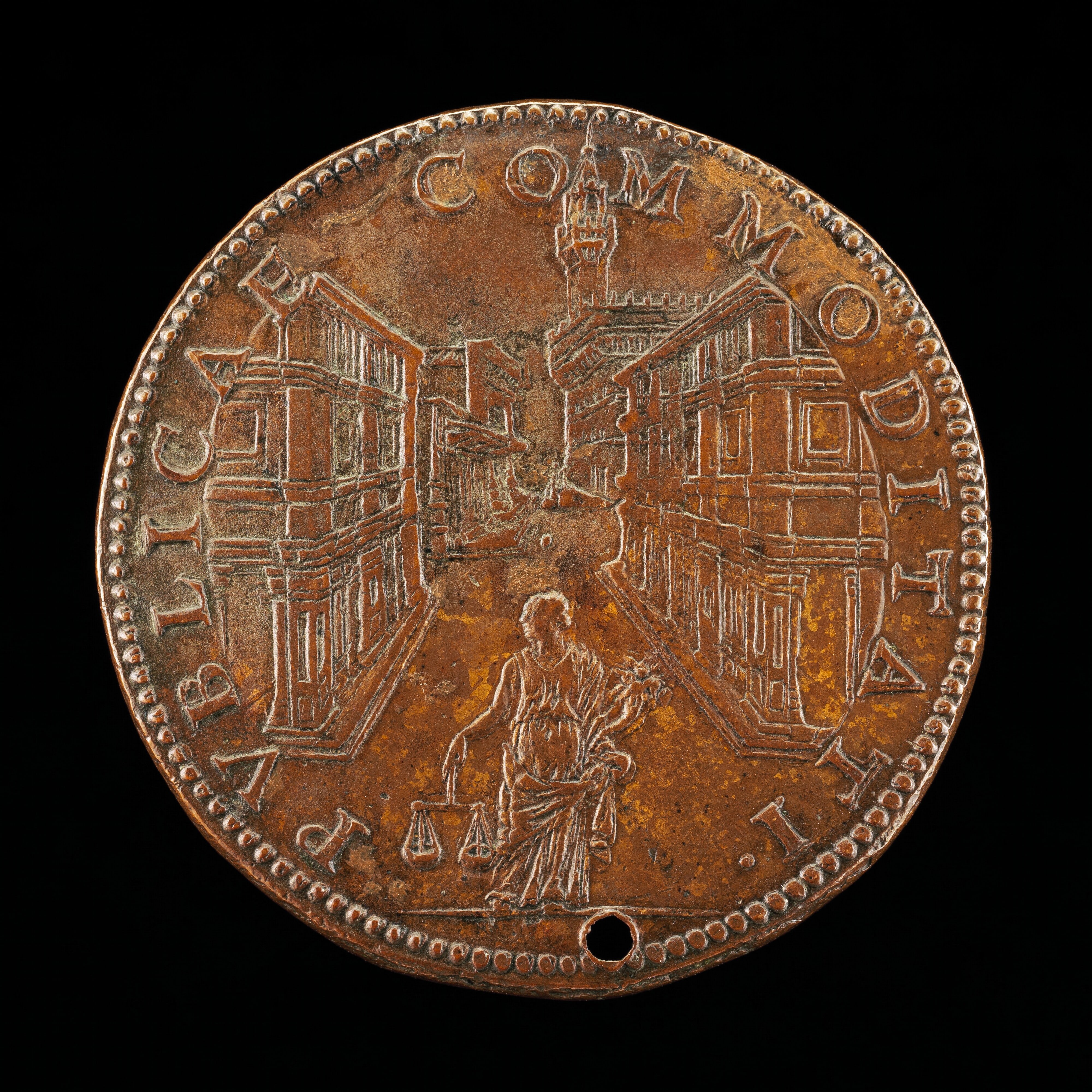View of the Uffizi and the Palazzo Vecchio [reverse]