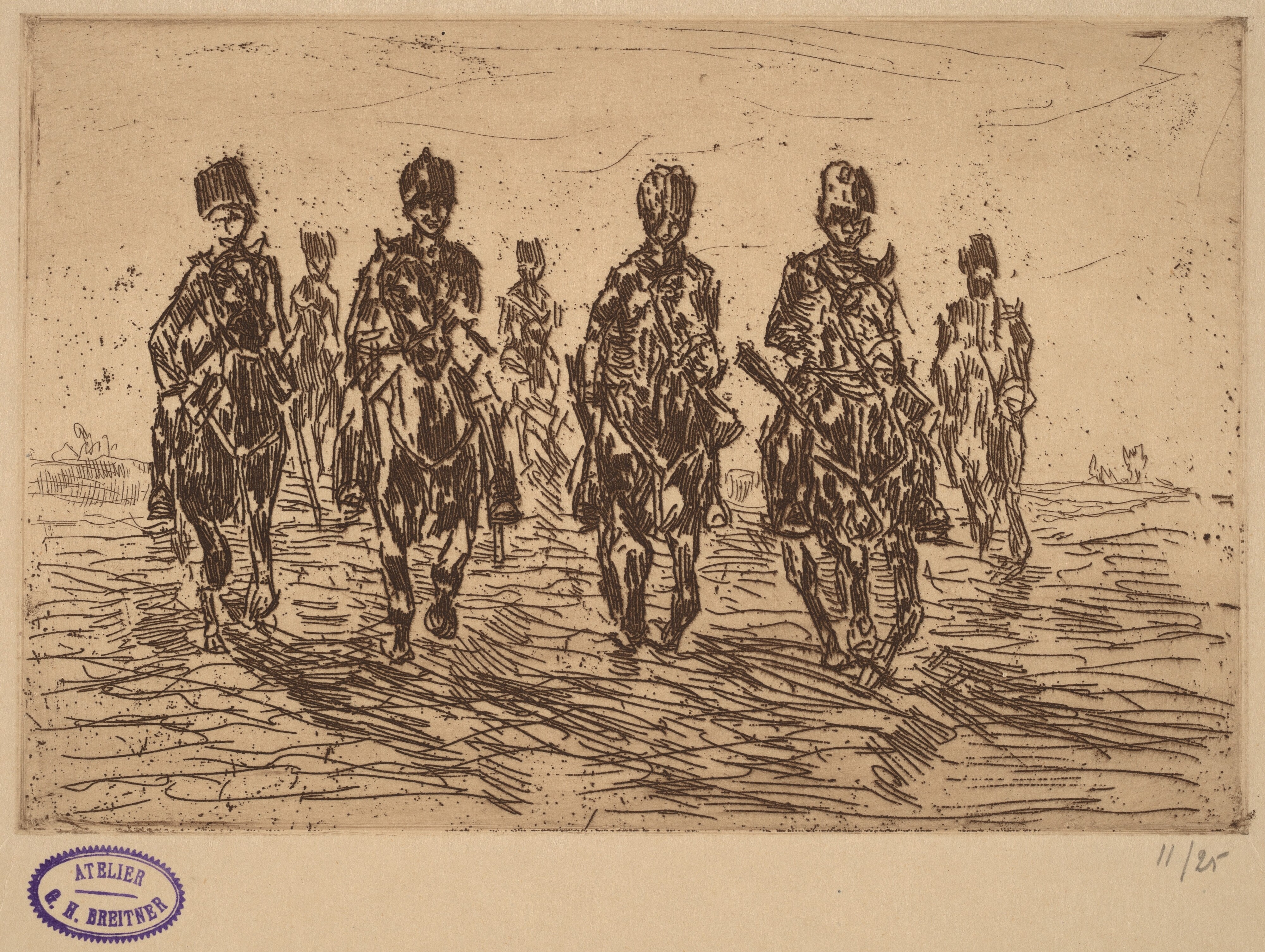 Galloping Hussars in Front View