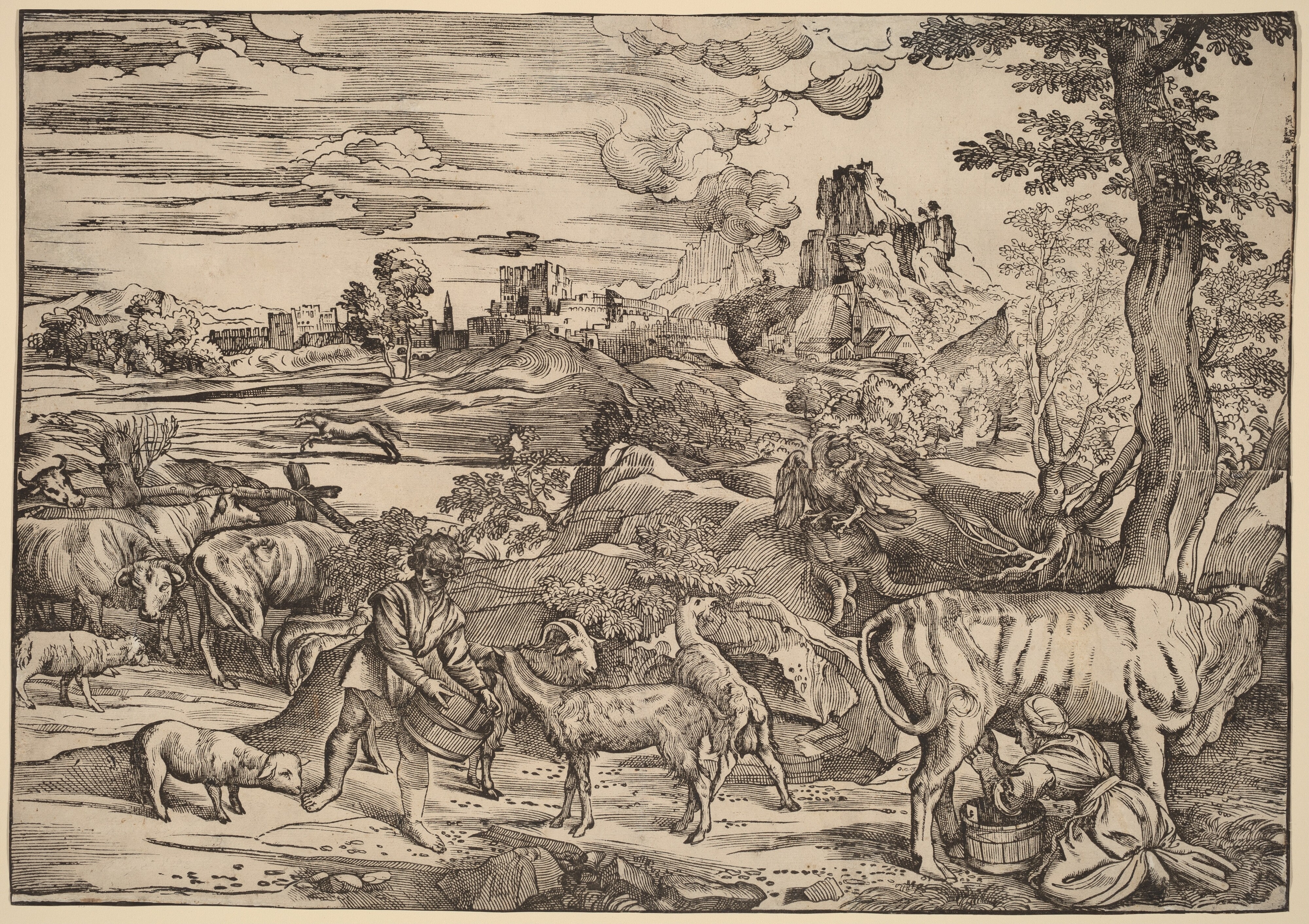 Landscape with a Milkmaid