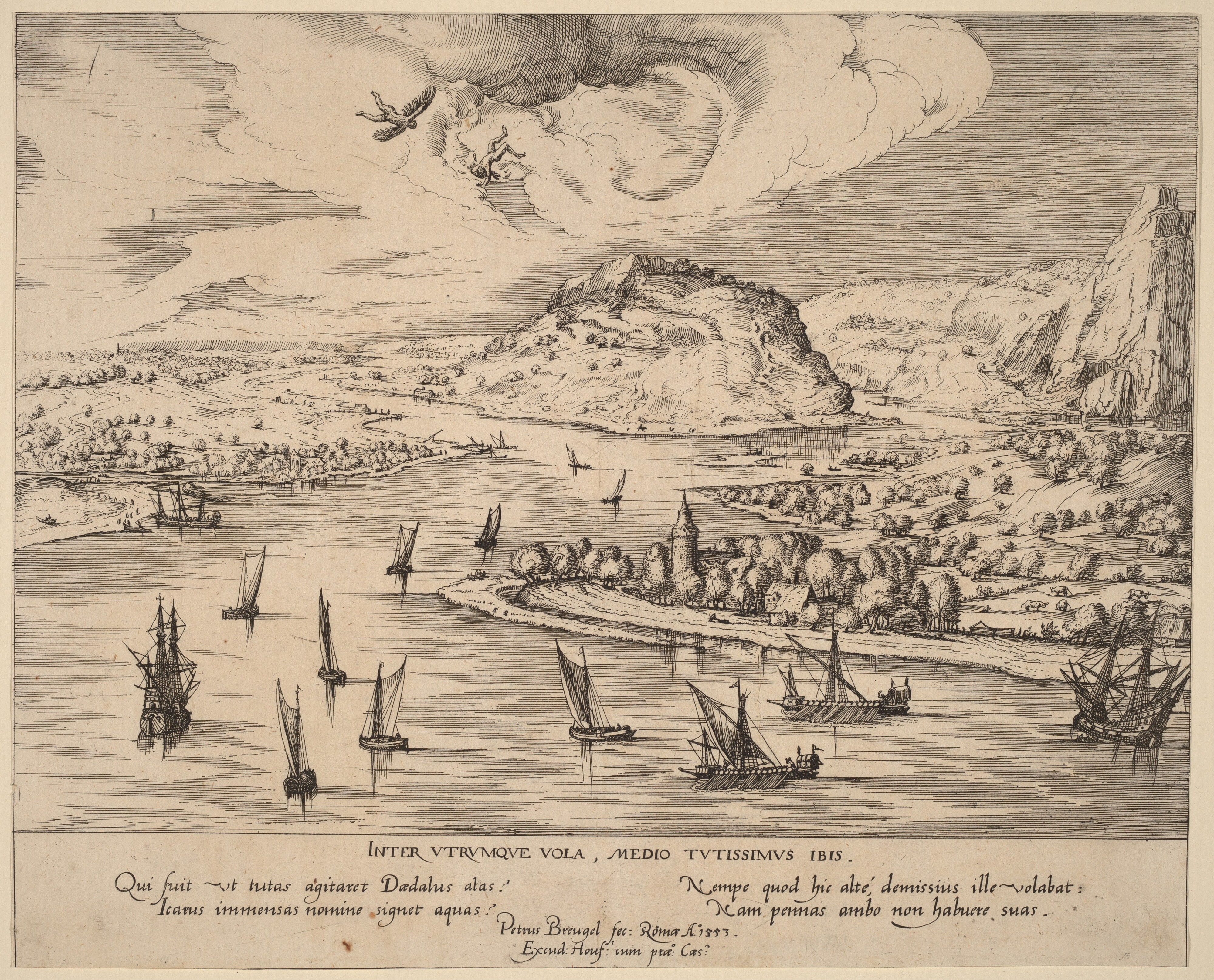 River Landscape with the Fall of Icarus