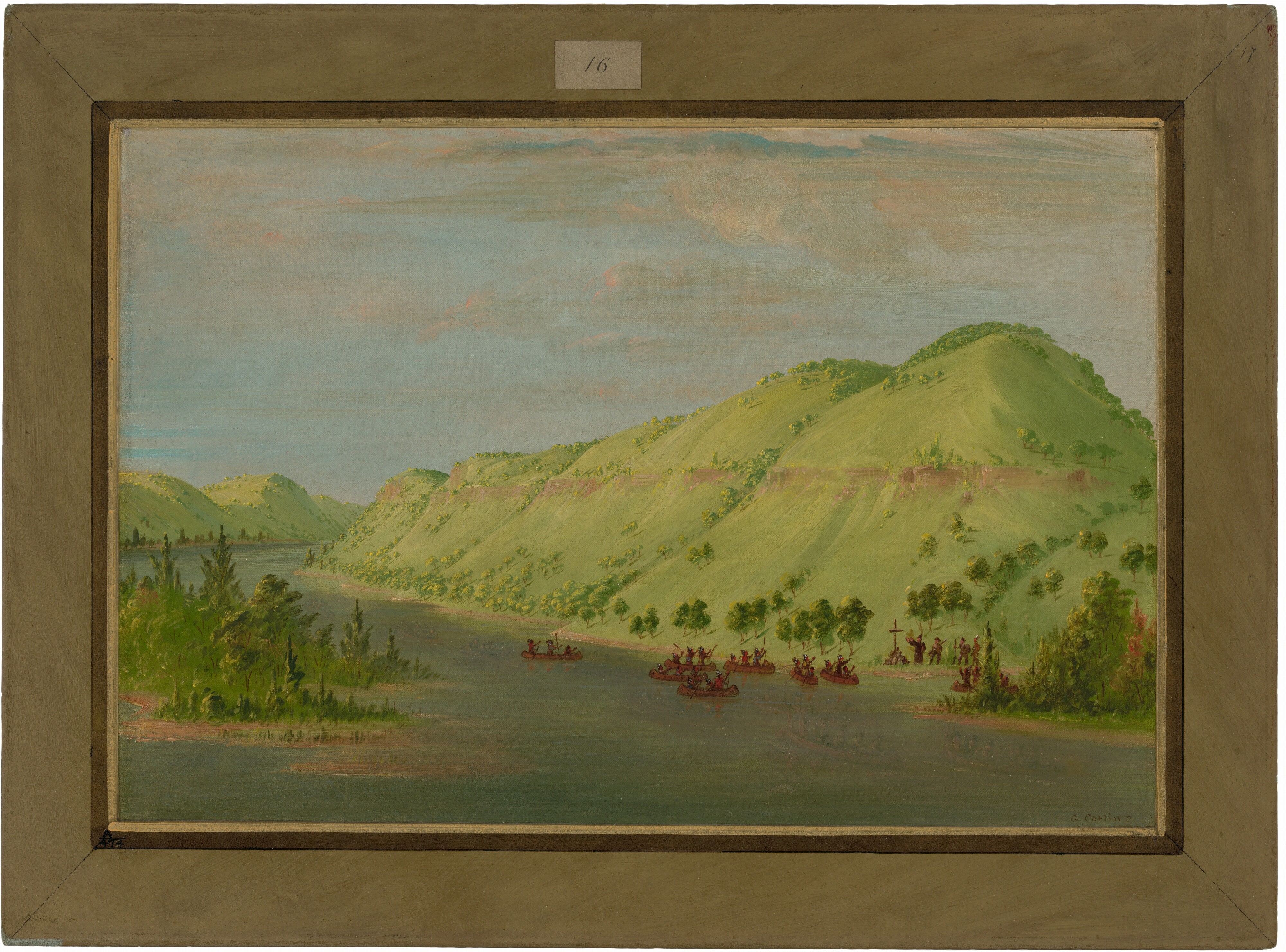 Father Hennepin Leaving the Mississippi to Join La Salle.  May 8, 1680