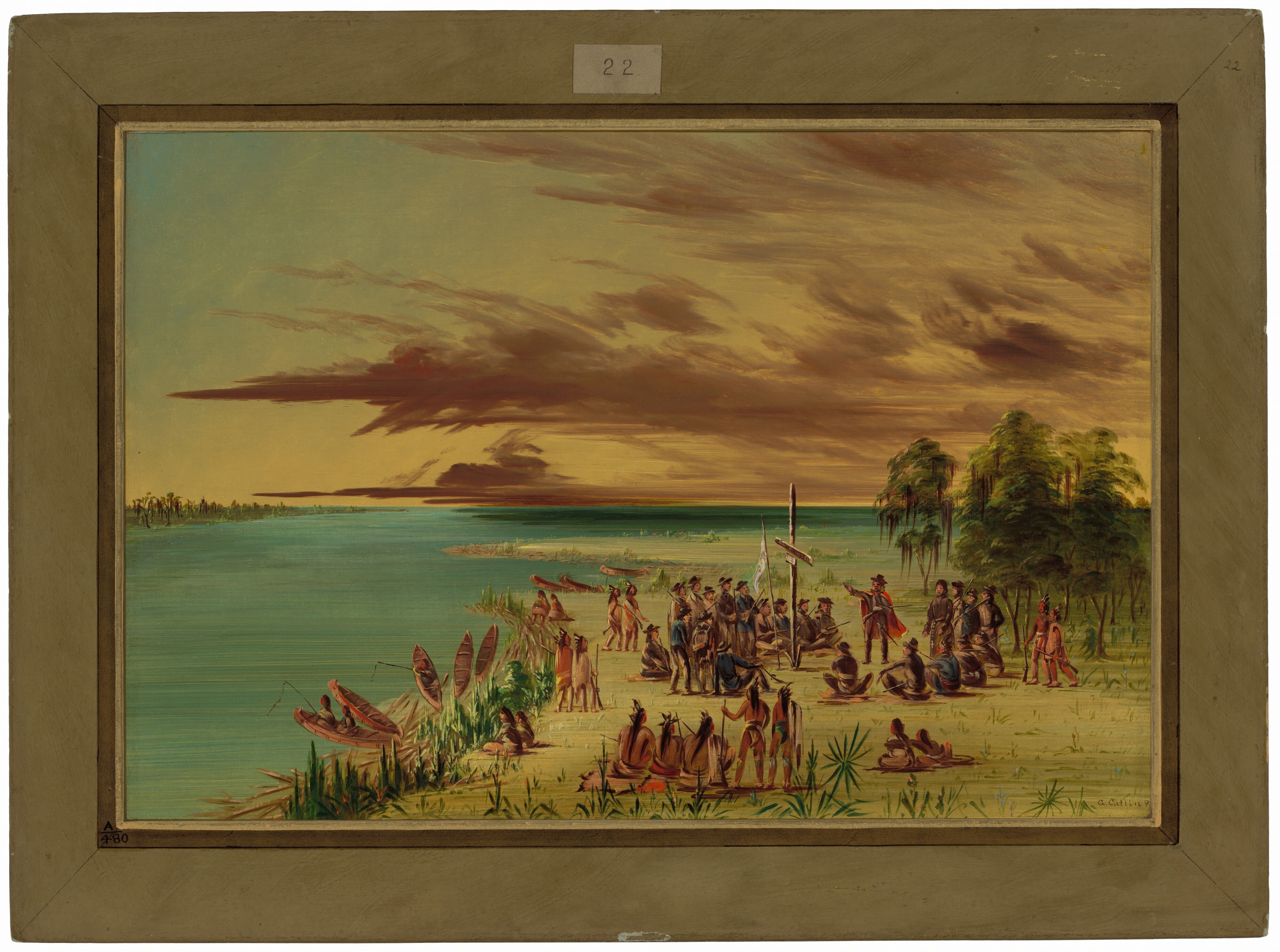 La Salle Claiming Louisiana for France.  April 9, 1682
