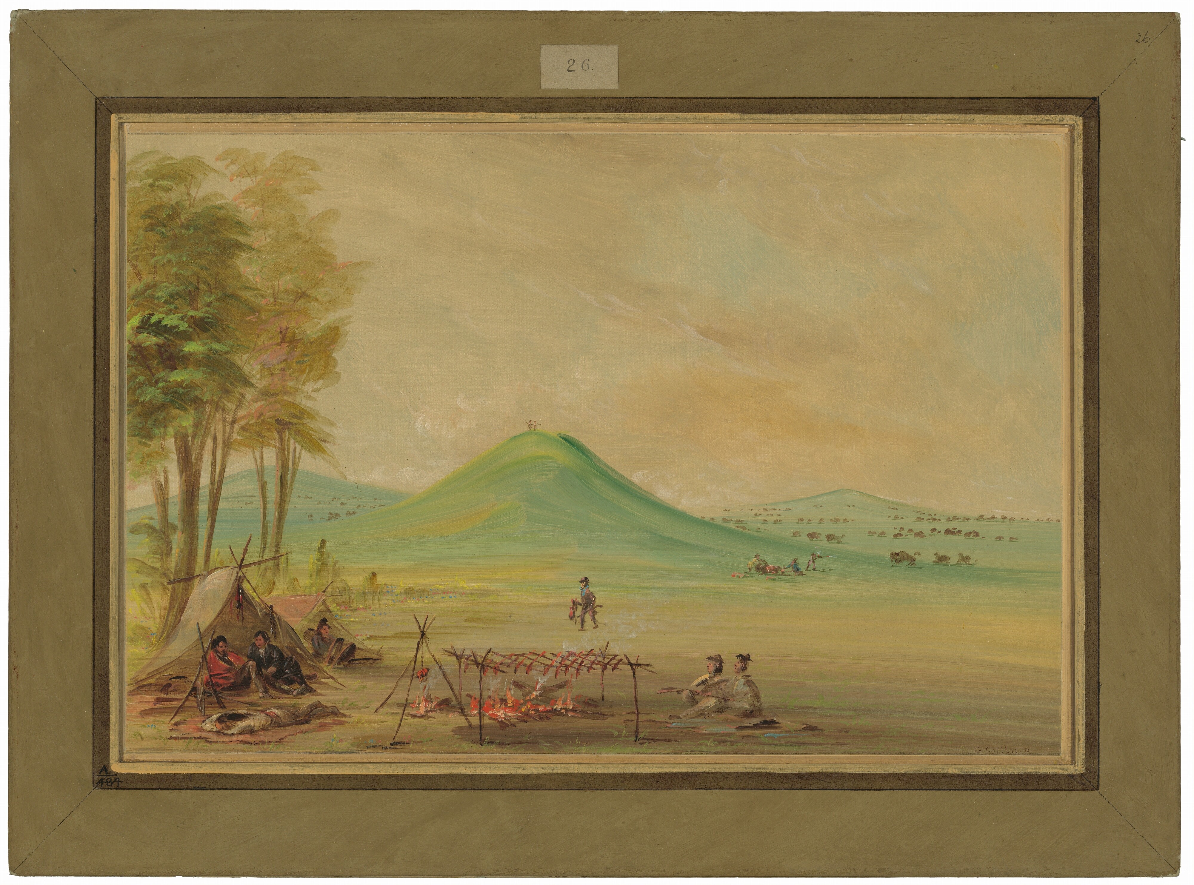 Expedition Encamped on a Texas Prairie.  April 1686