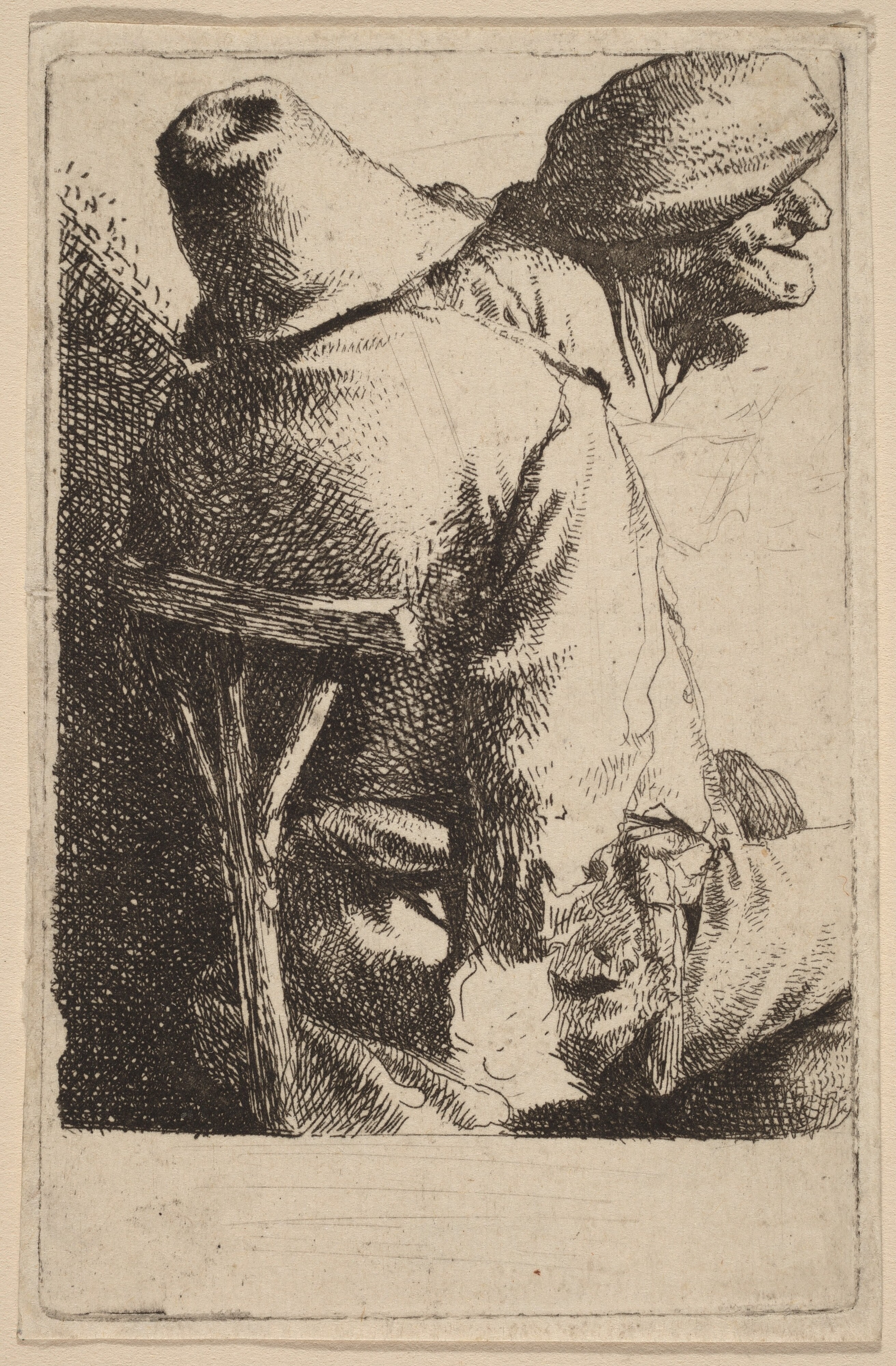 The Seated Peasant and His Wife