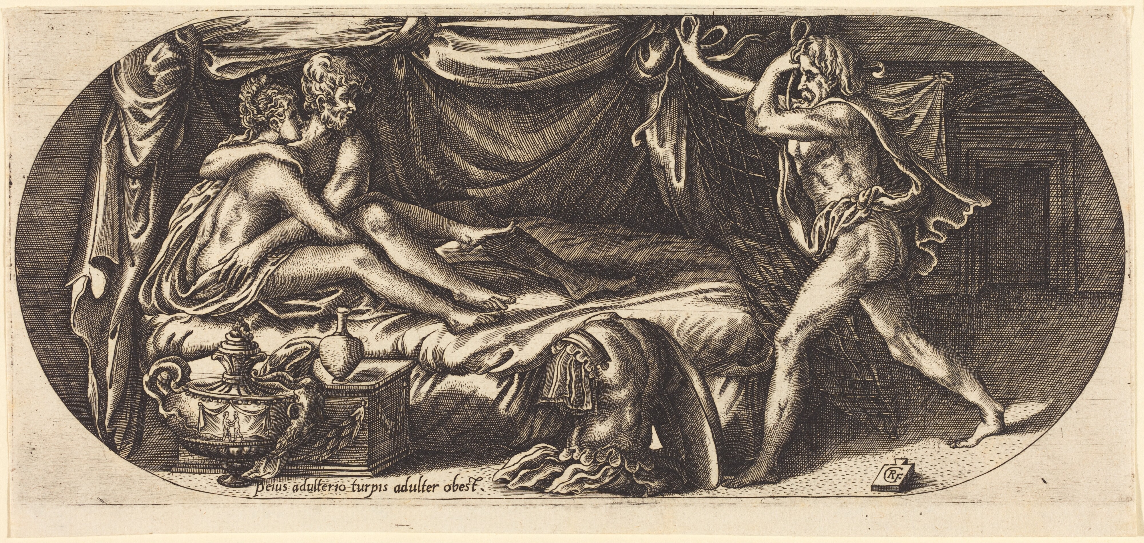 Mars and Venus Surprised by Vulcan