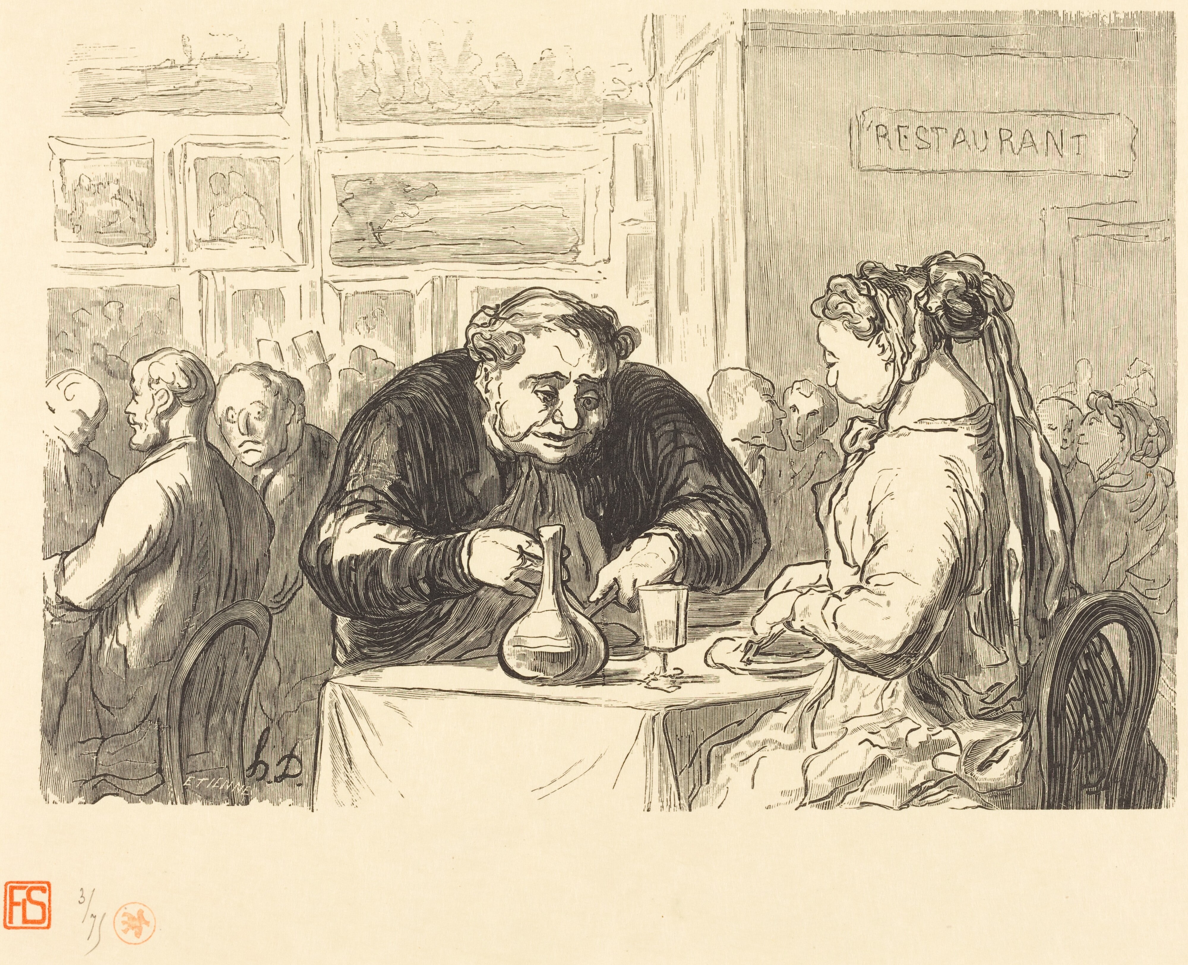 Au buffet de l'Exposition des Beaux-Arts