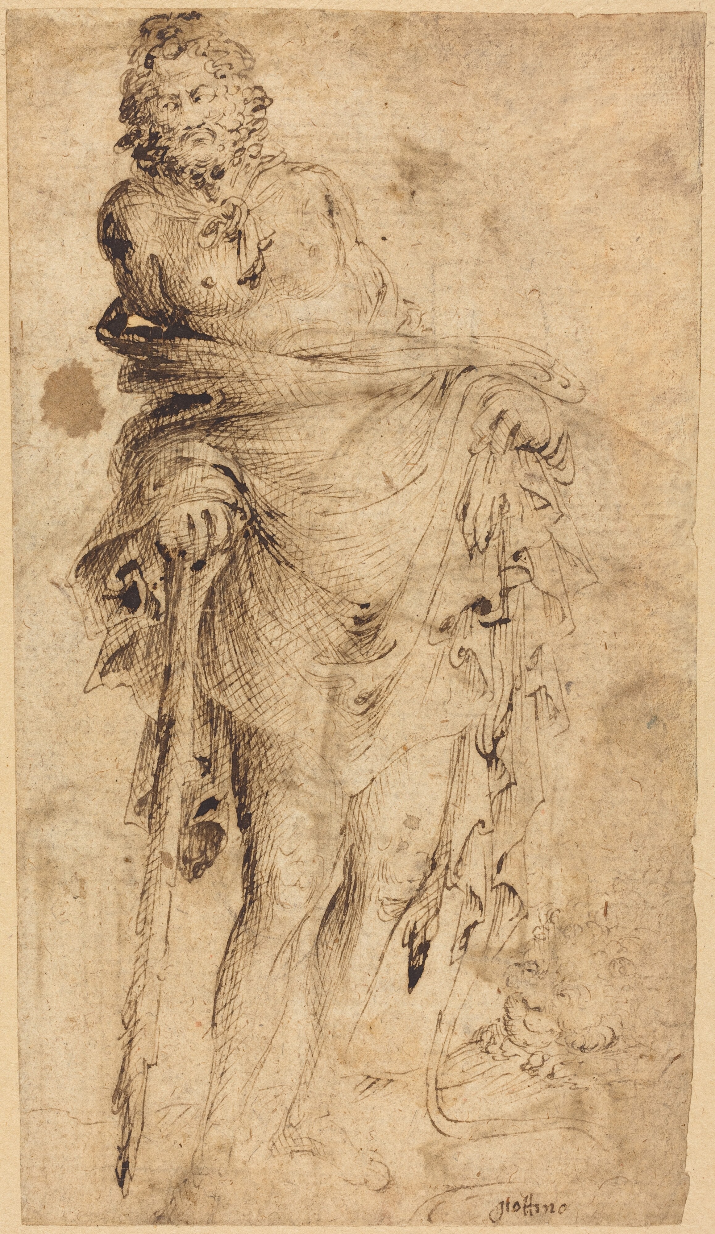 Hercules Leaning on His Club [recto]
