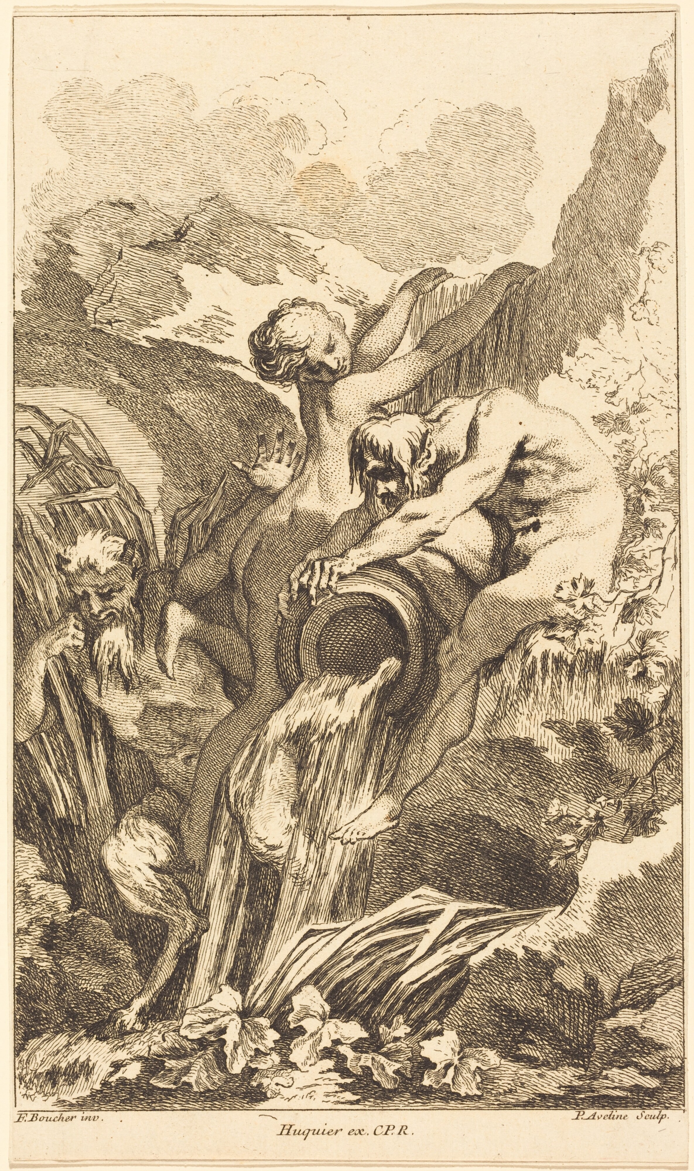 Satyr, Nymph and River God