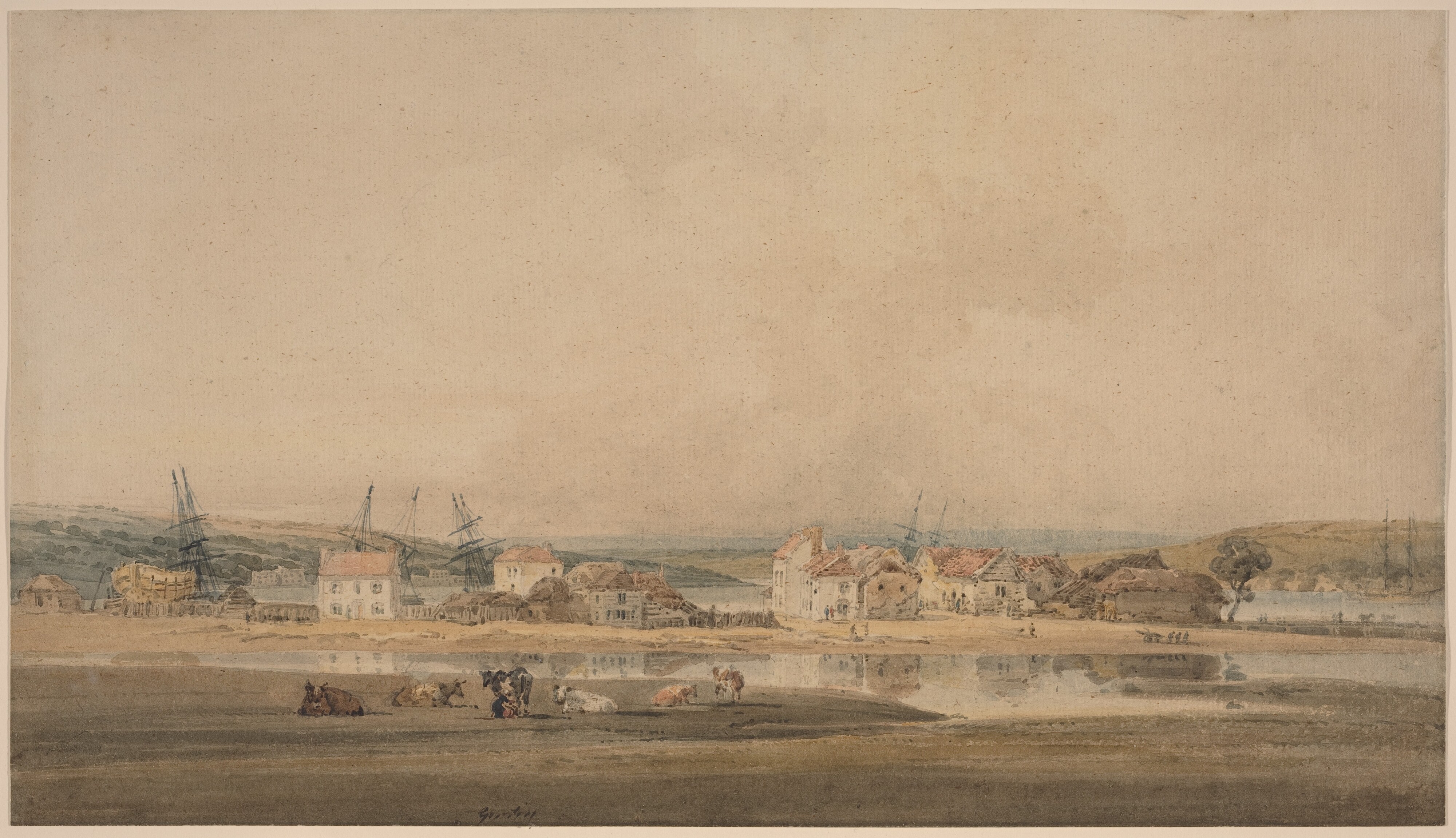 Village along a River Estuary in Devon