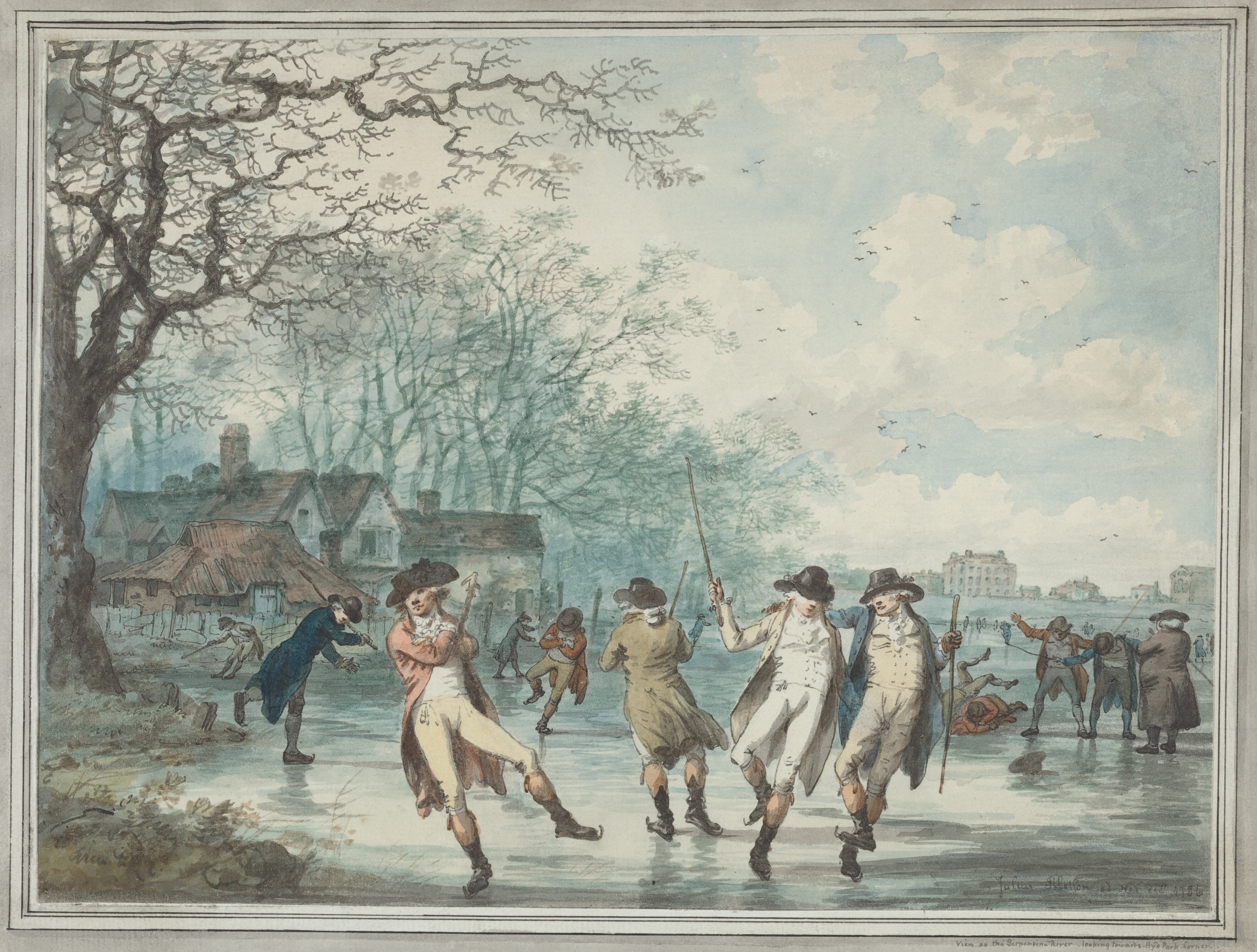 Skaters on the Serpentine in Hyde Park