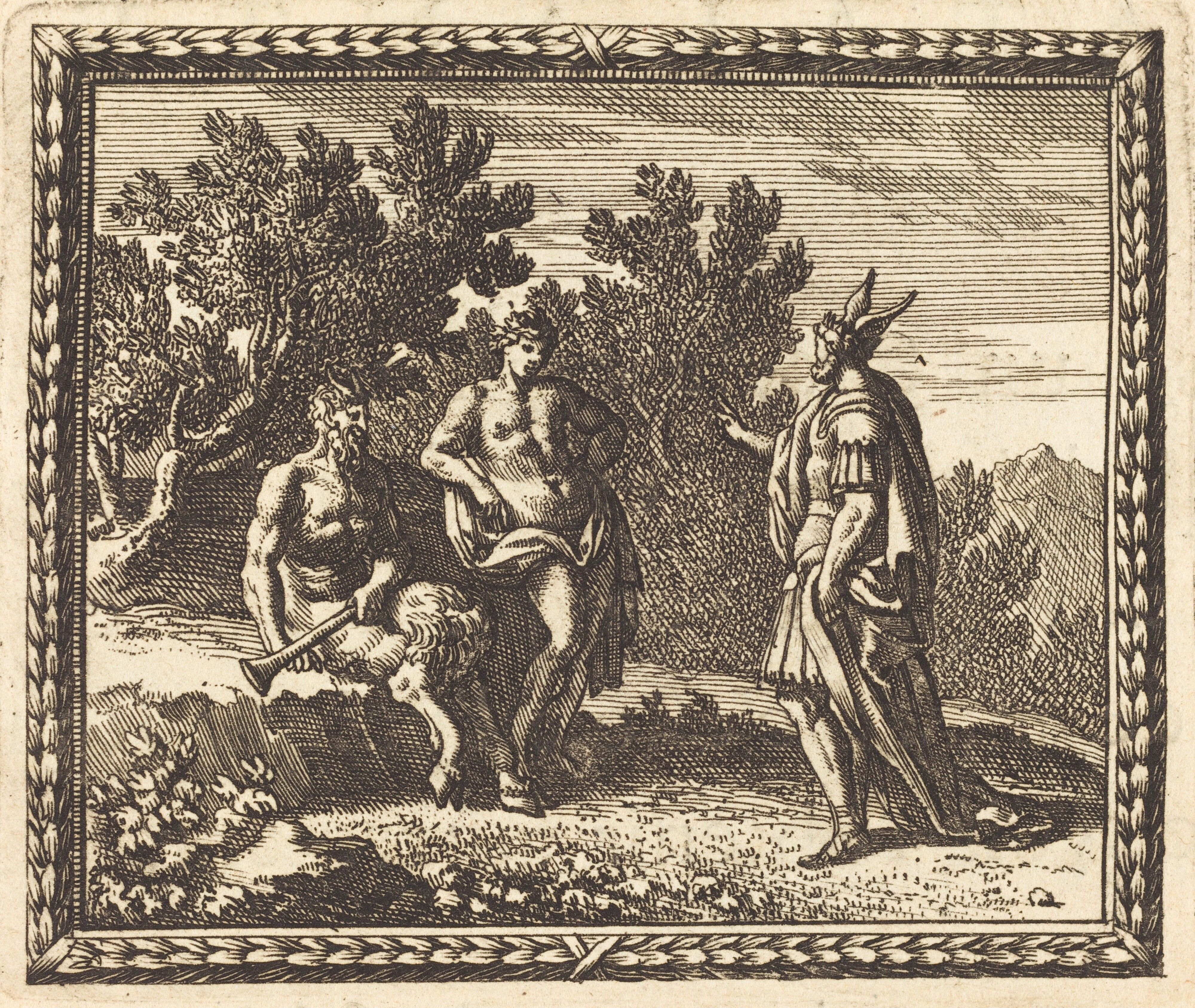 Midas with Apollo and Pan