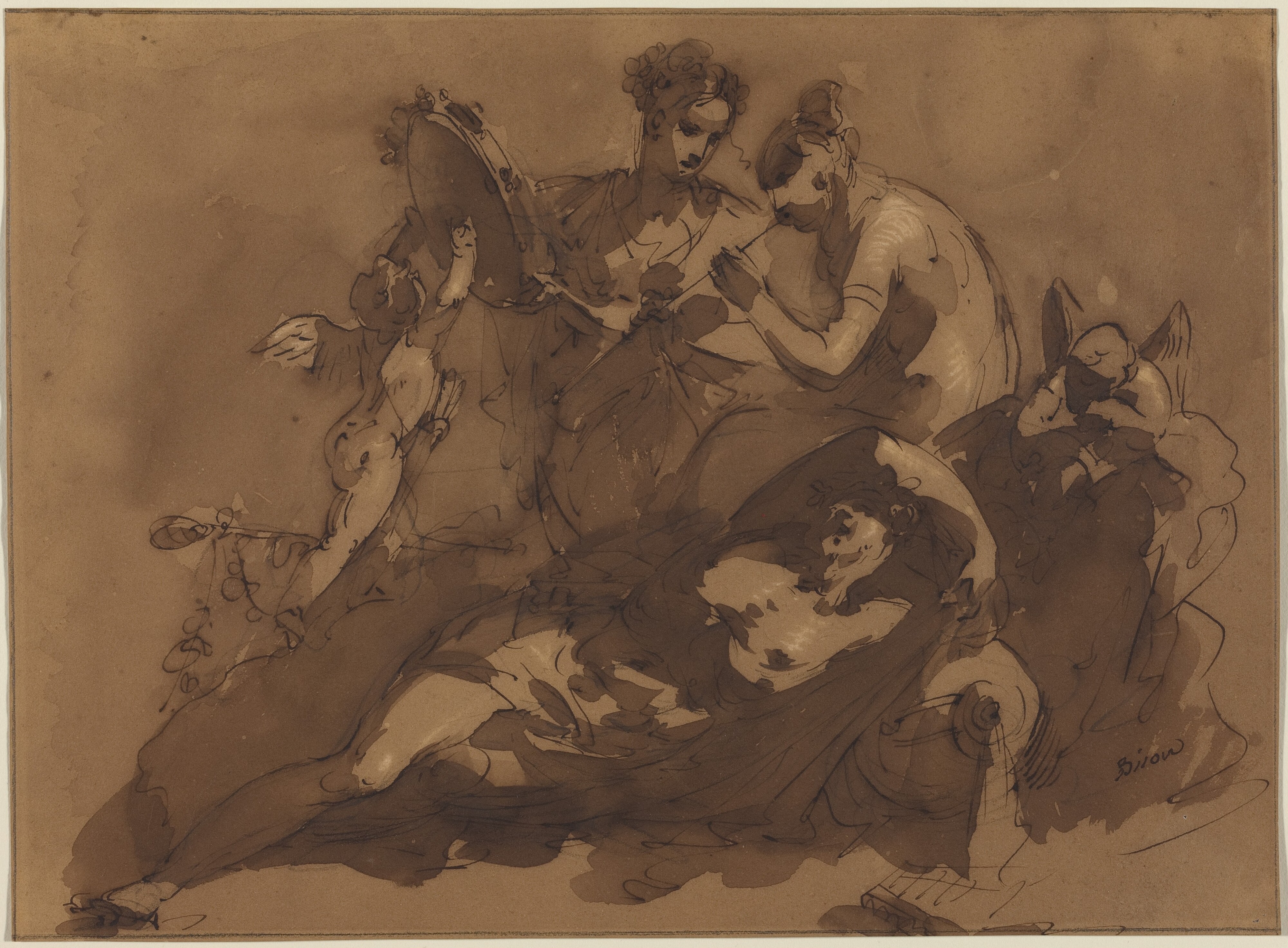 A Mythological Scene with Sea Gods
