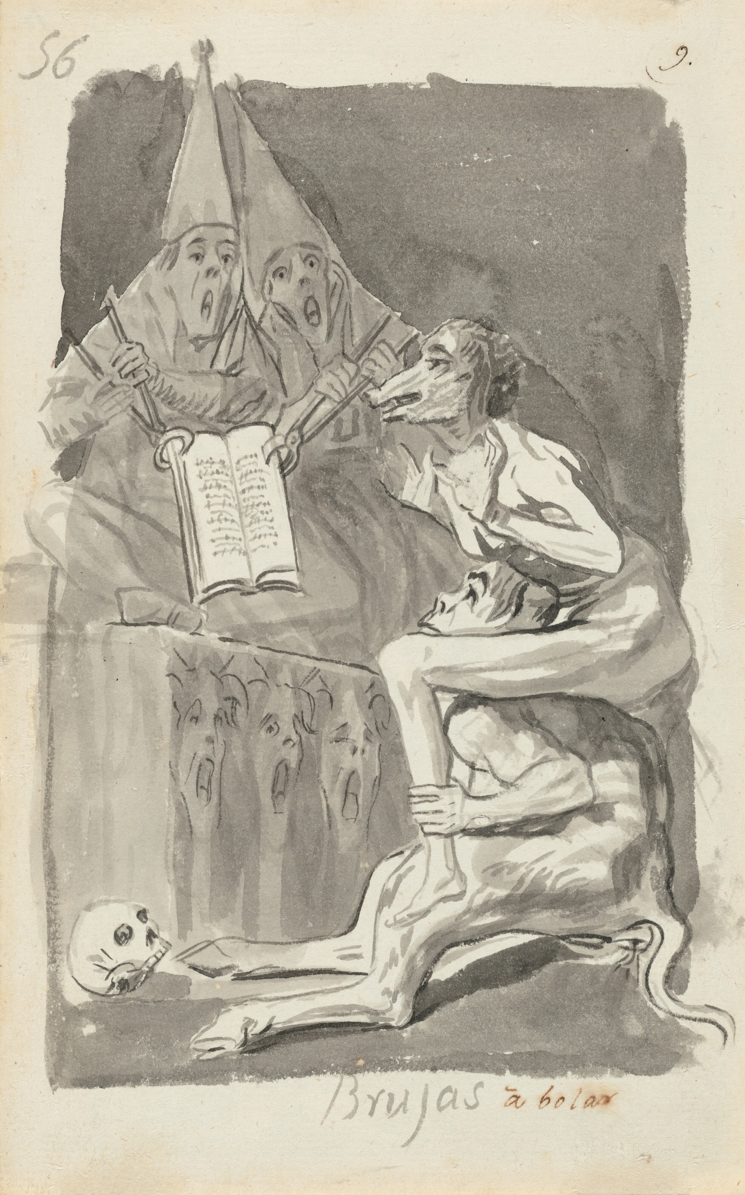 Brujas à volar (Witches Preparing to Fly) [verso]