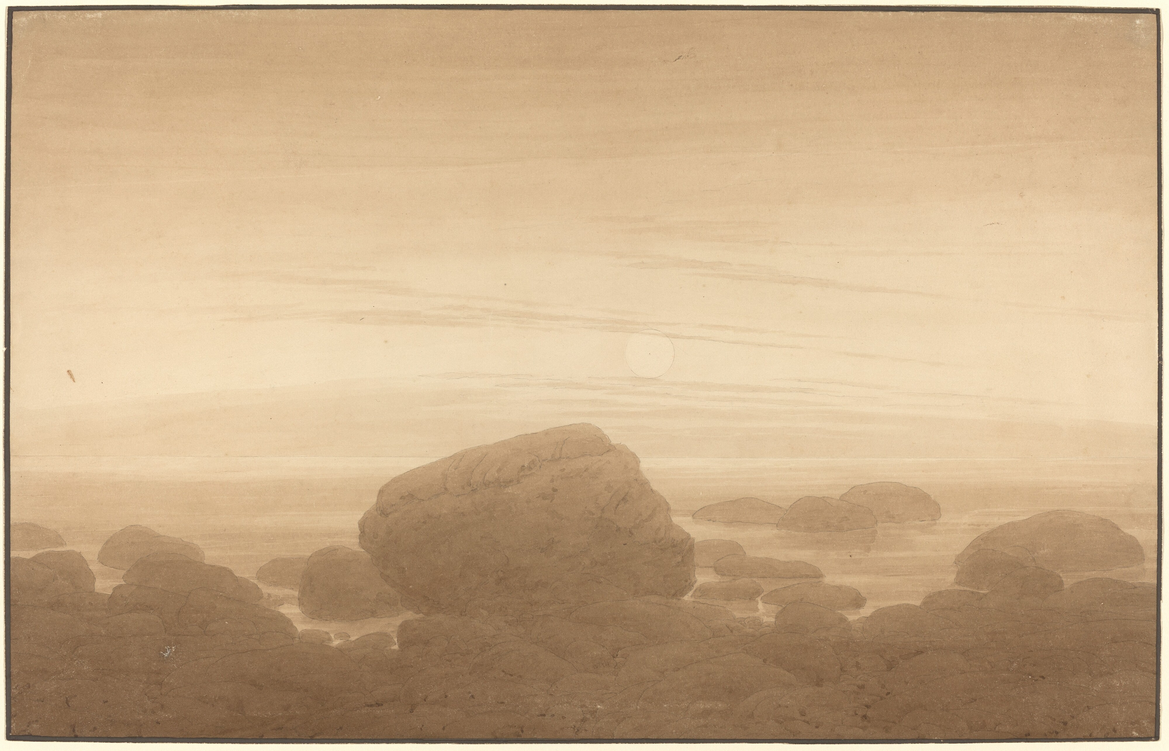 Moonrise on an Empty Shore