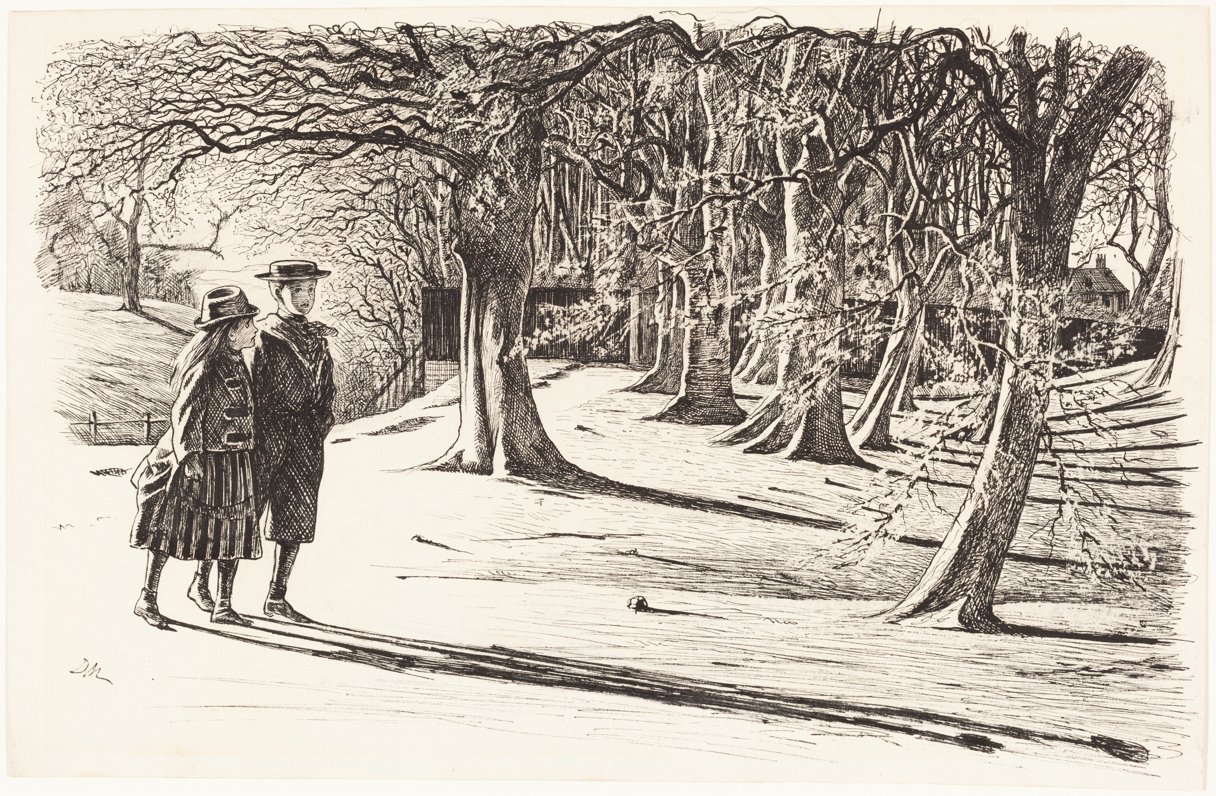 Two Children in the Snow