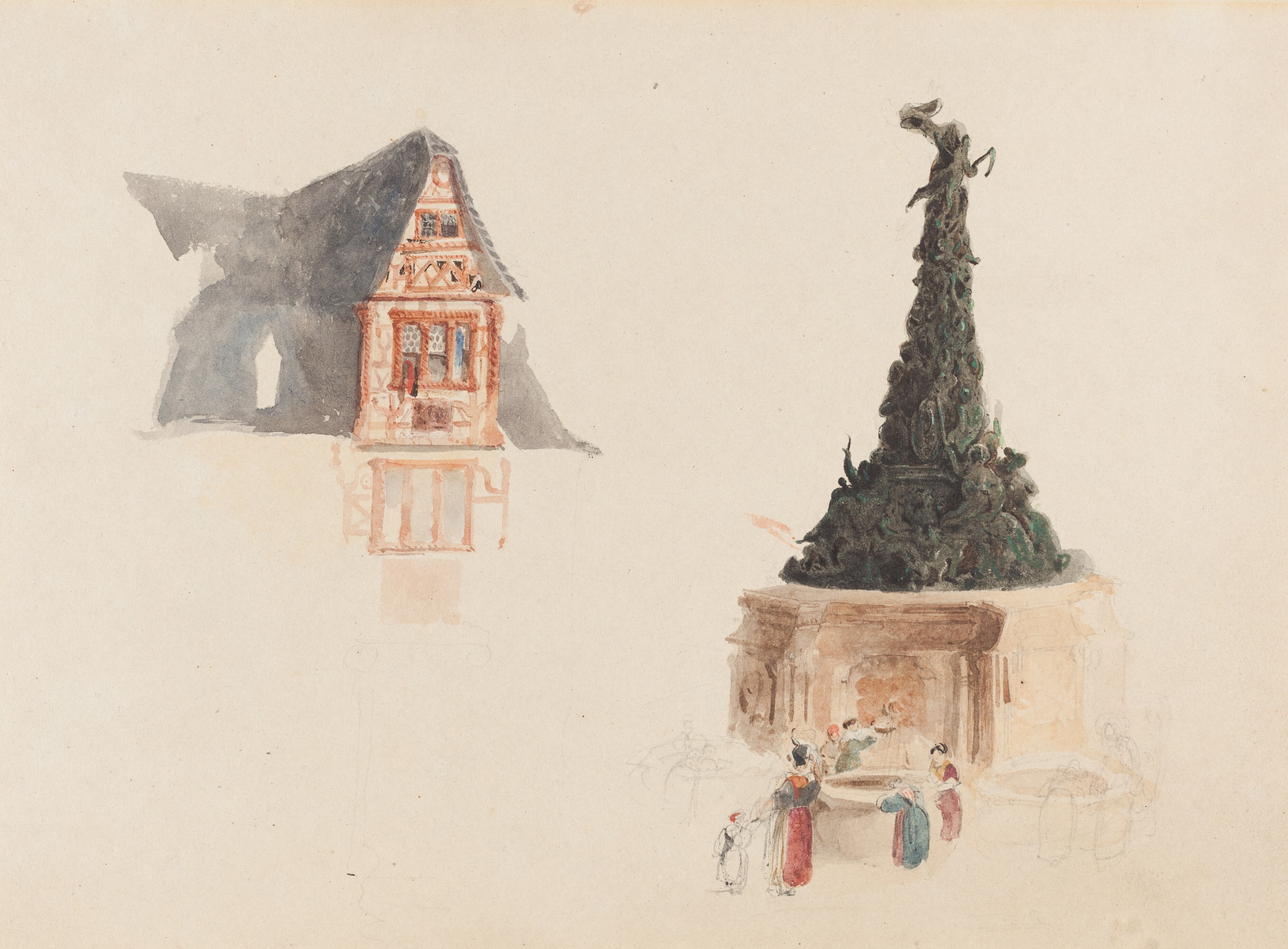 A Fountain and a Facade in Austria