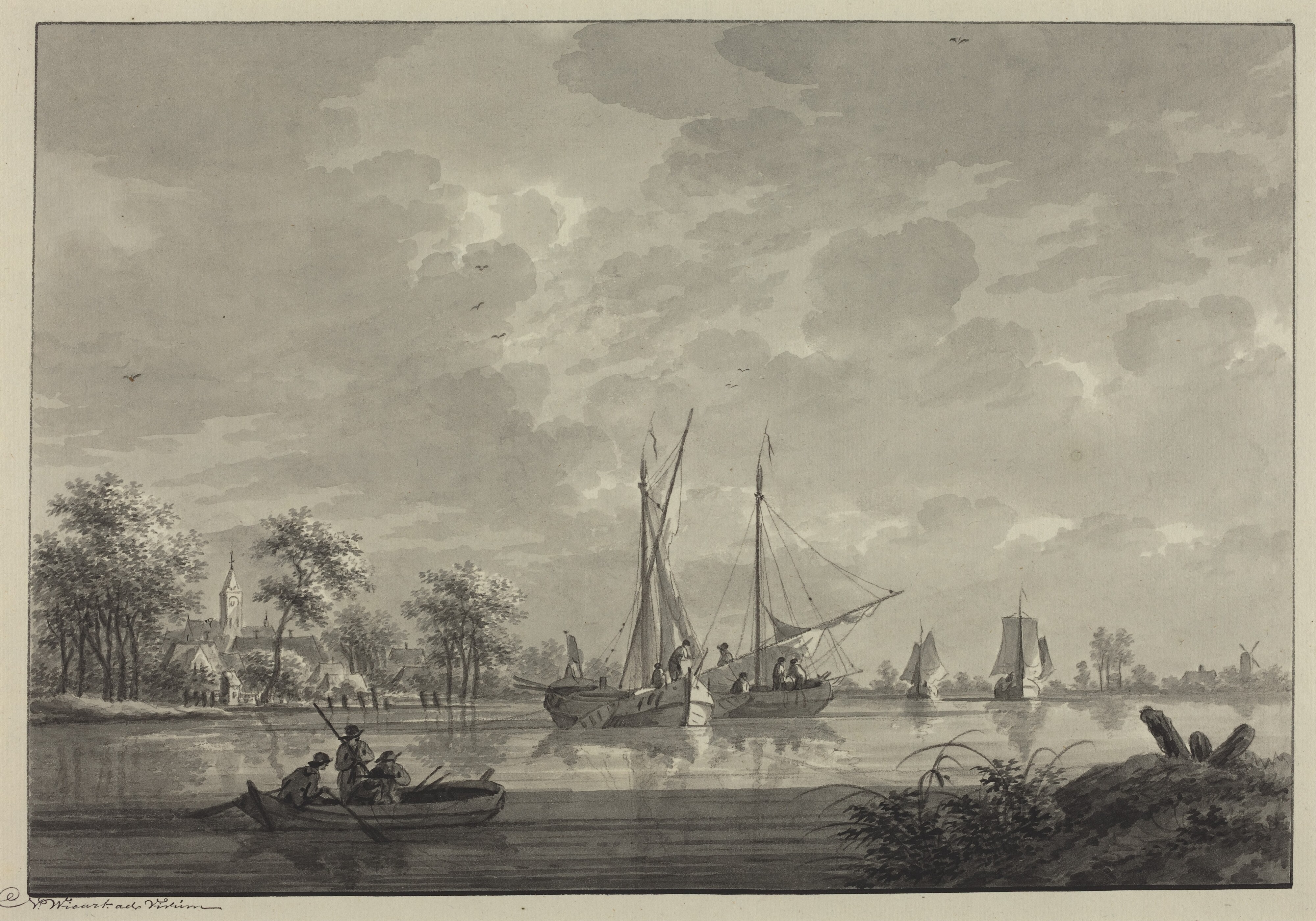Tull on the River Waal