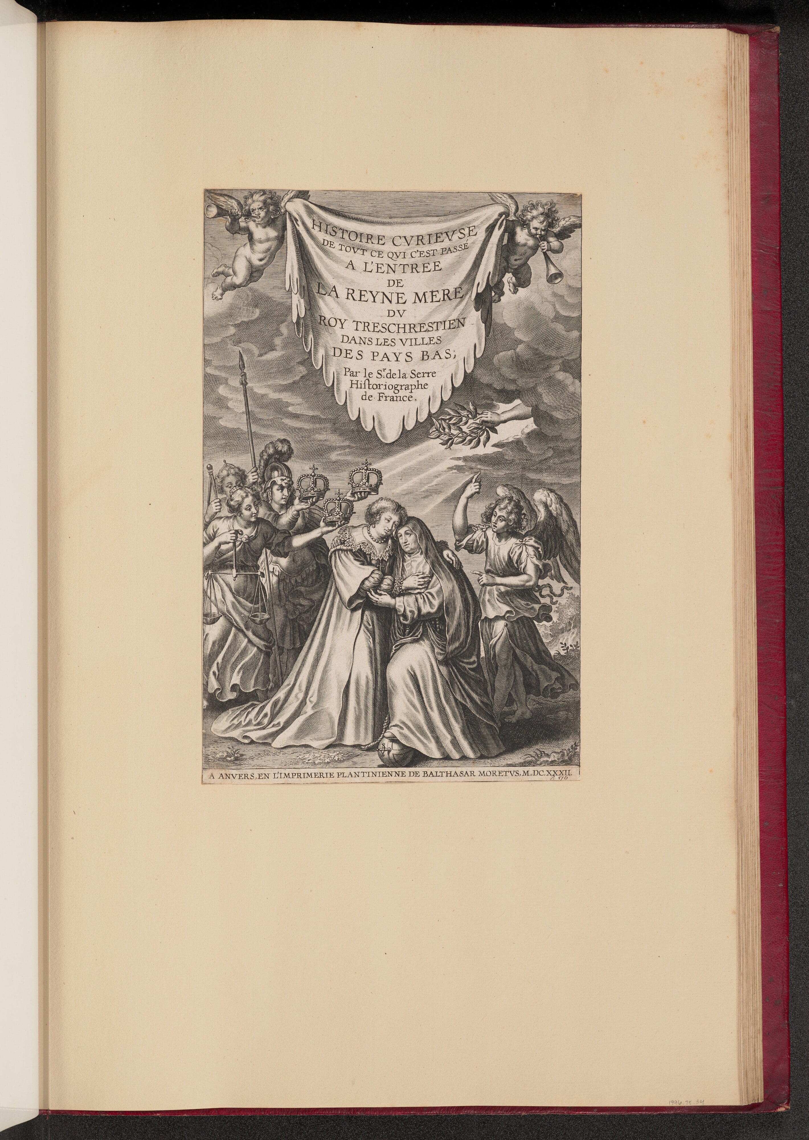 Title Page for Histoire Cvrievse de Tovt Ce Qui C'est Passé a l'Entree de La Reyne Mere dv Roy Treschrestien...