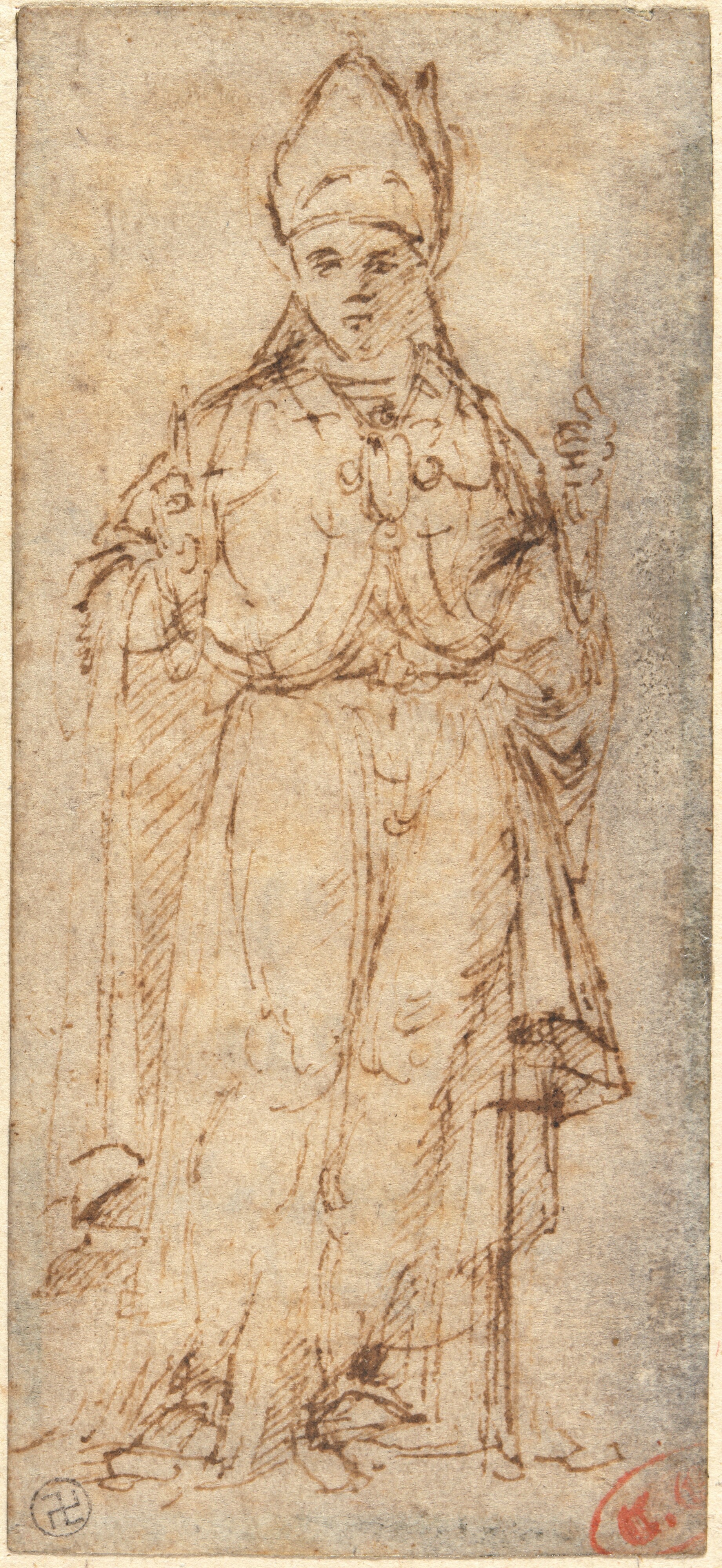 Saint Louis of Toulouse Holding a Staff