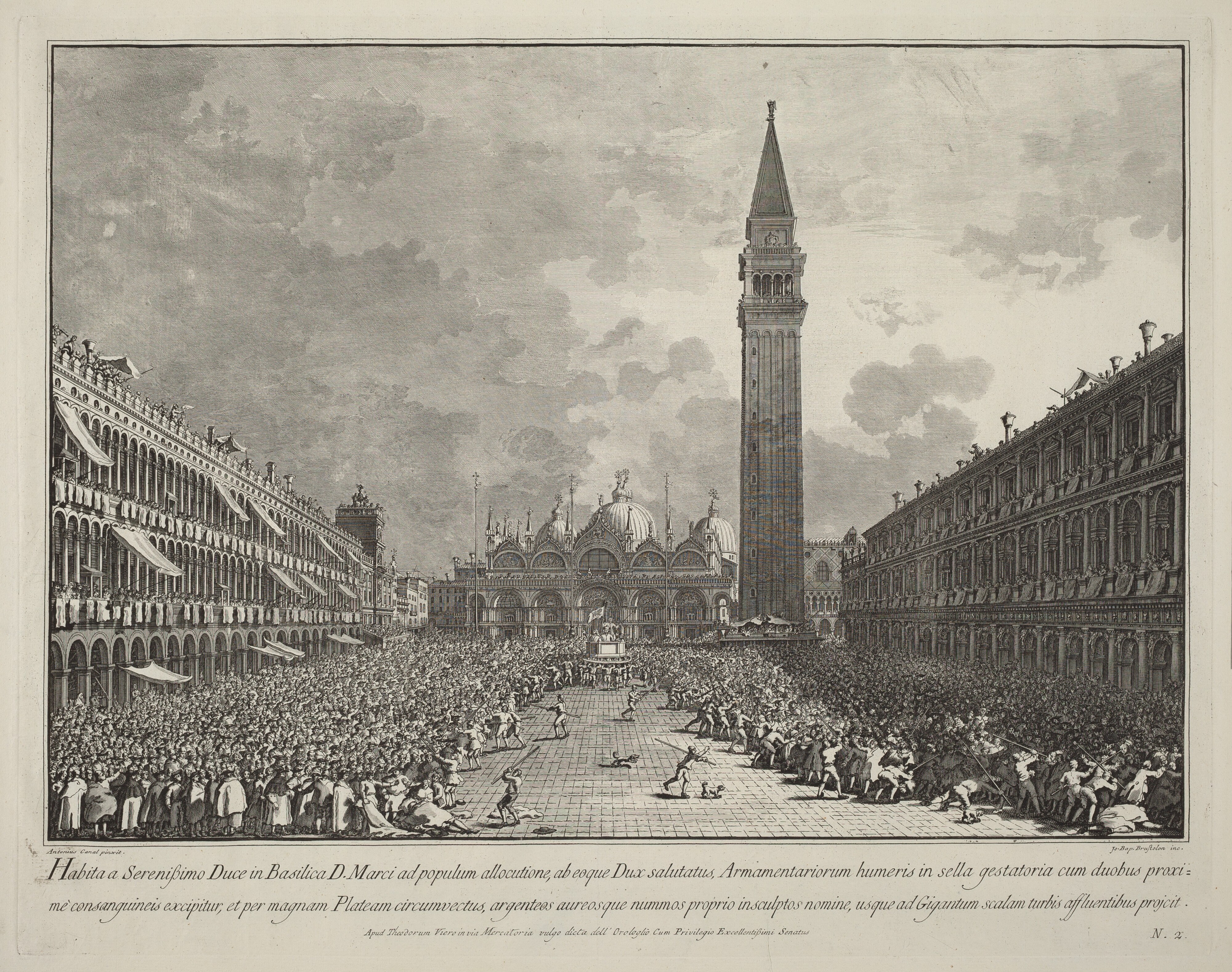 The Doge Carried around the Piazza San Marco