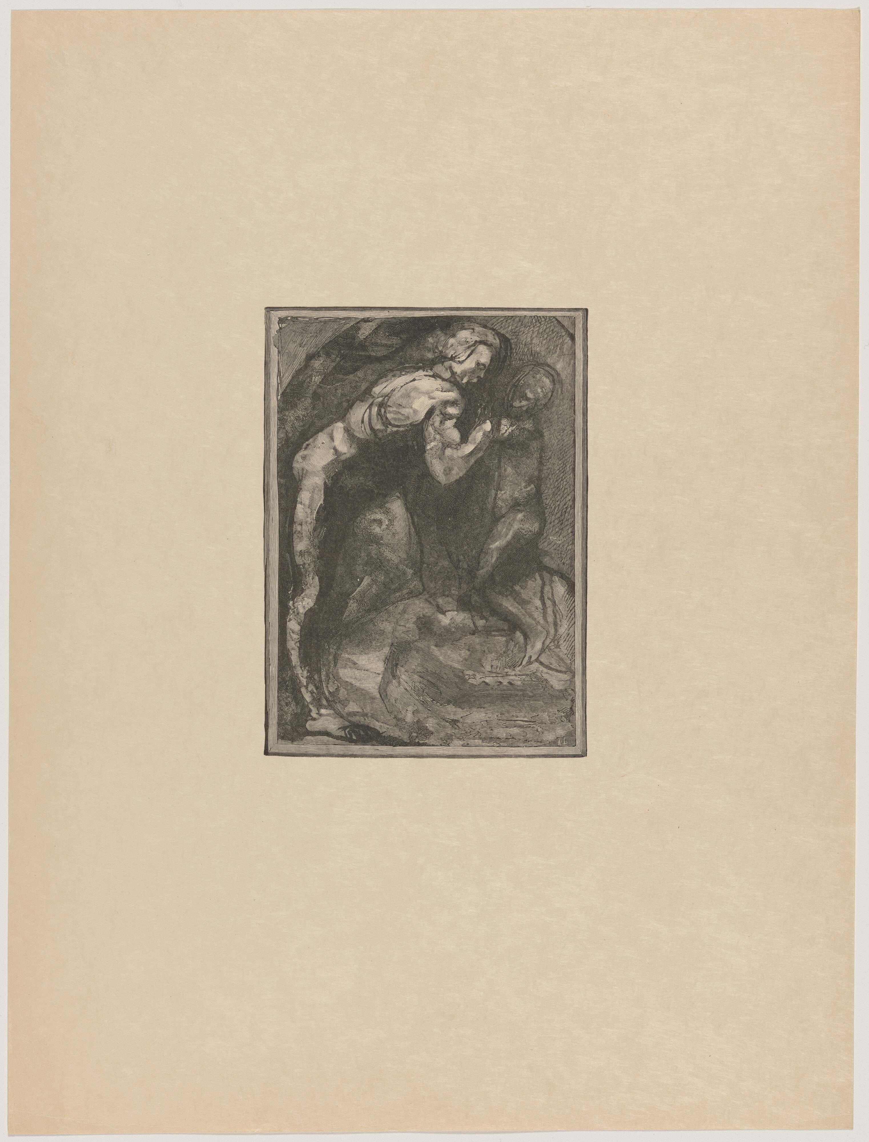 Michel Ange modelant l'esclave (Michelangelo Sculpting "The Slave")