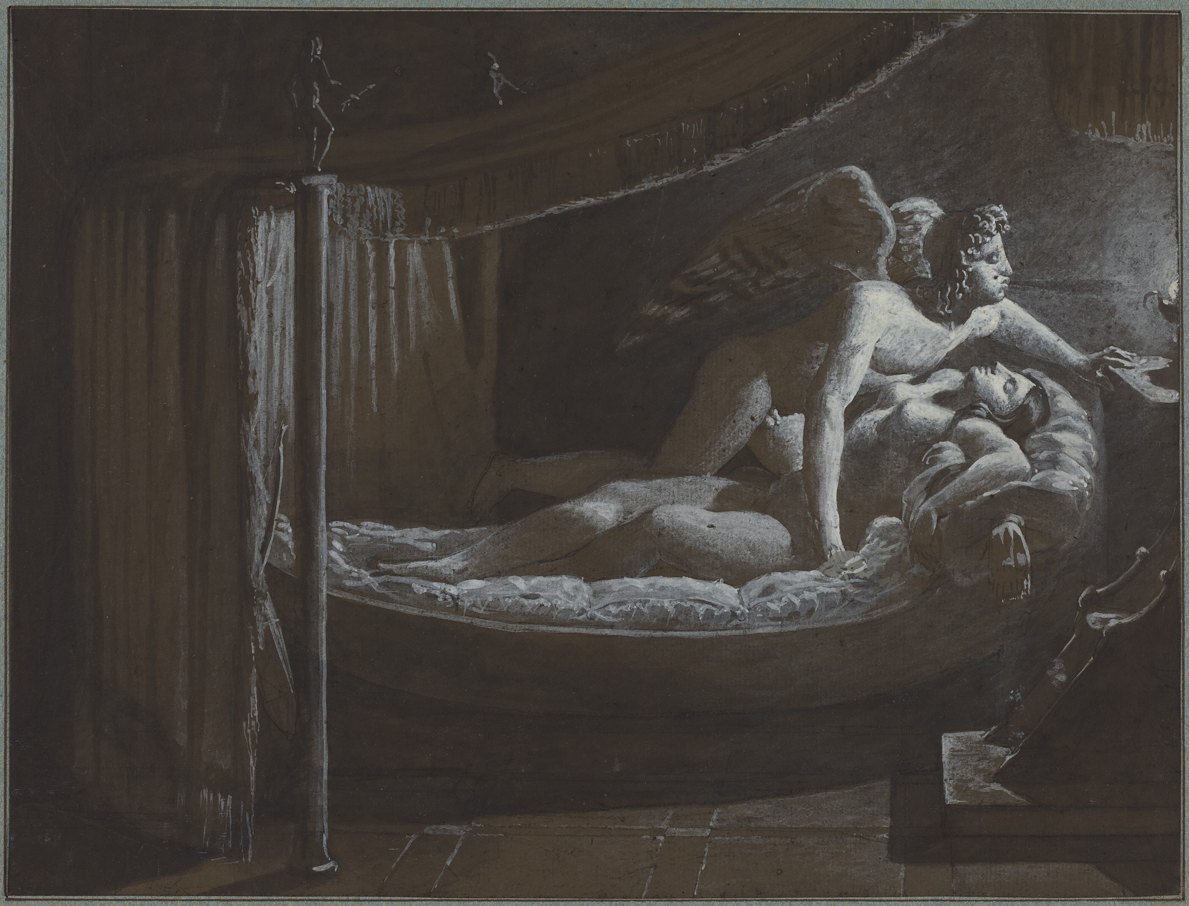 Cupid with Psyche Extinguishing the Lamp