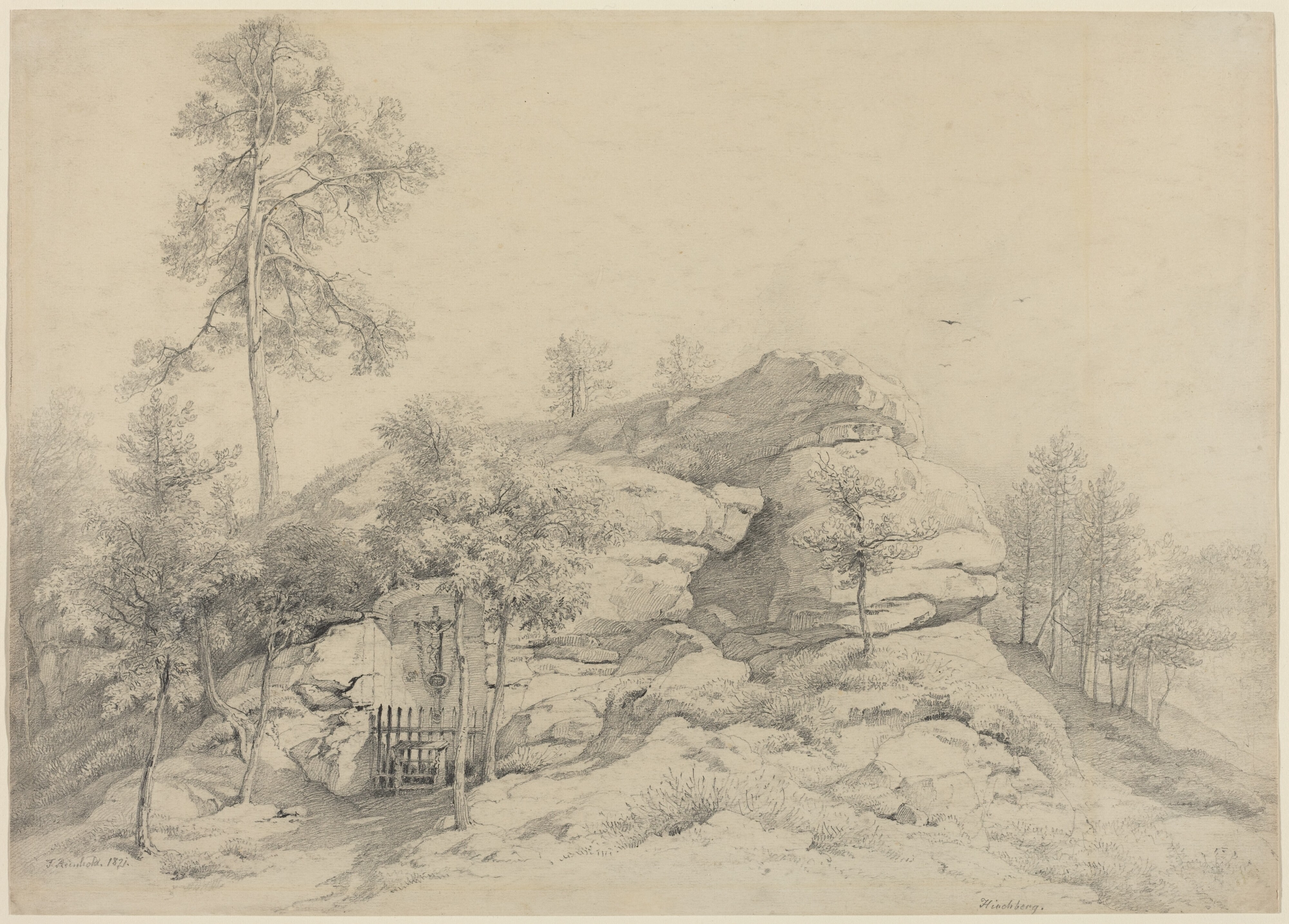 A Wayside Shrine Carved into a Rocky Tor