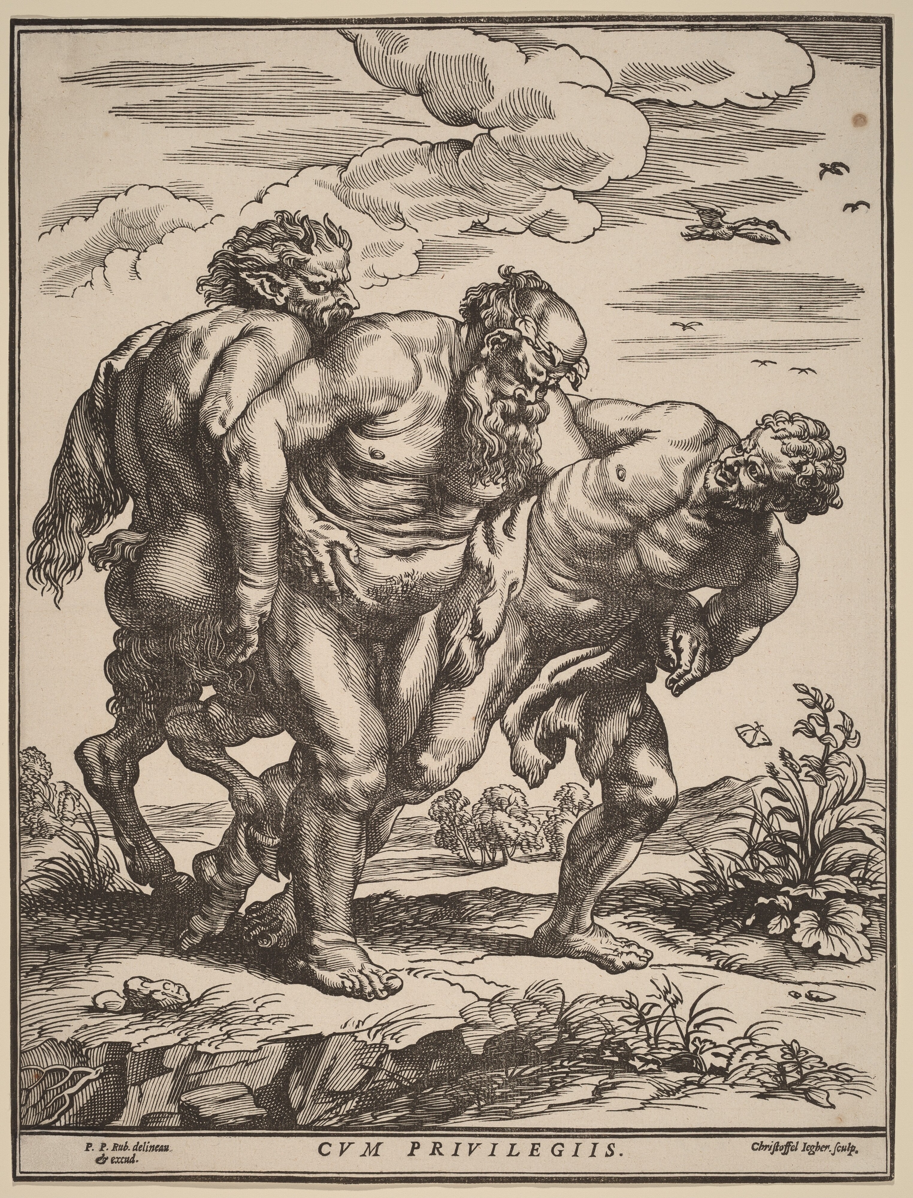 Silenus Accompanied by a Satyr and a Faun