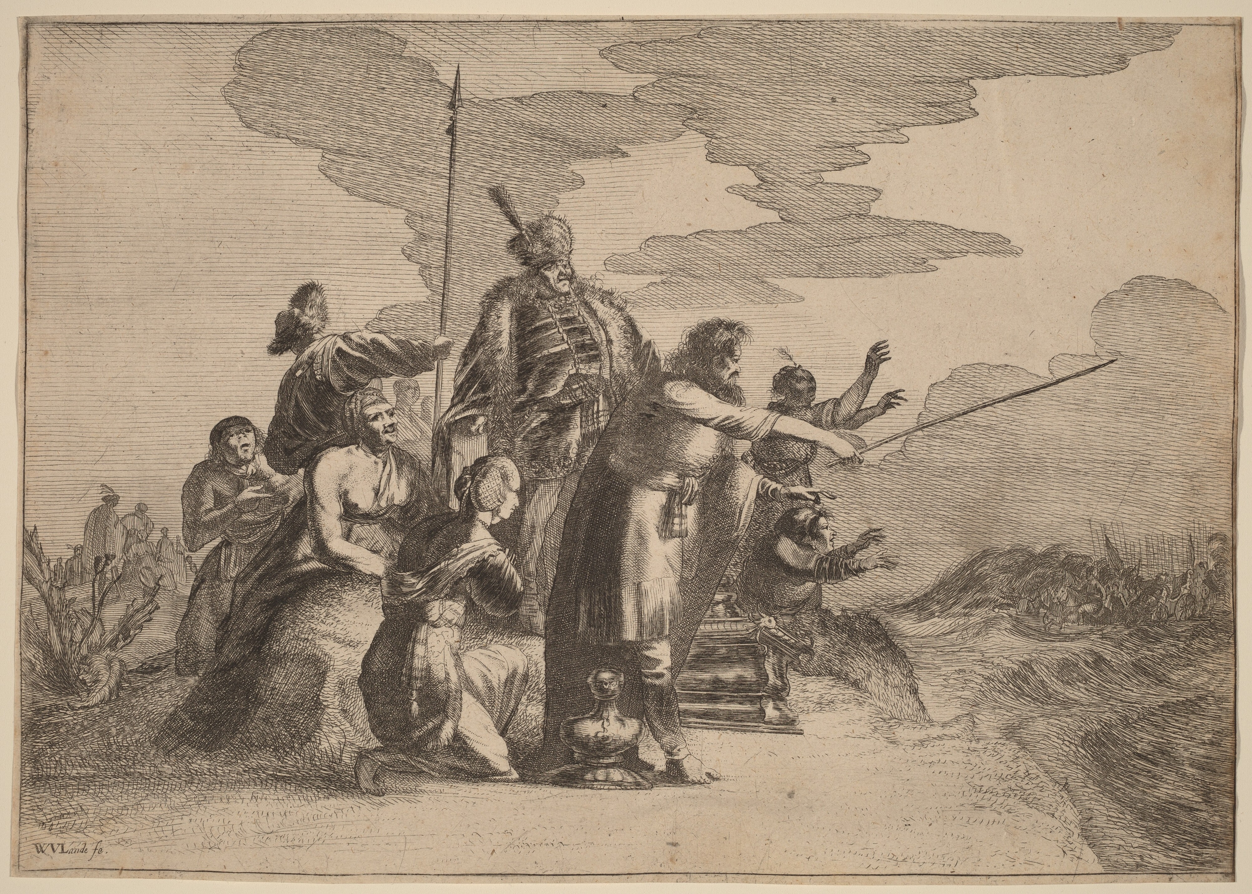 Pharoah Perishing in the Red Sea