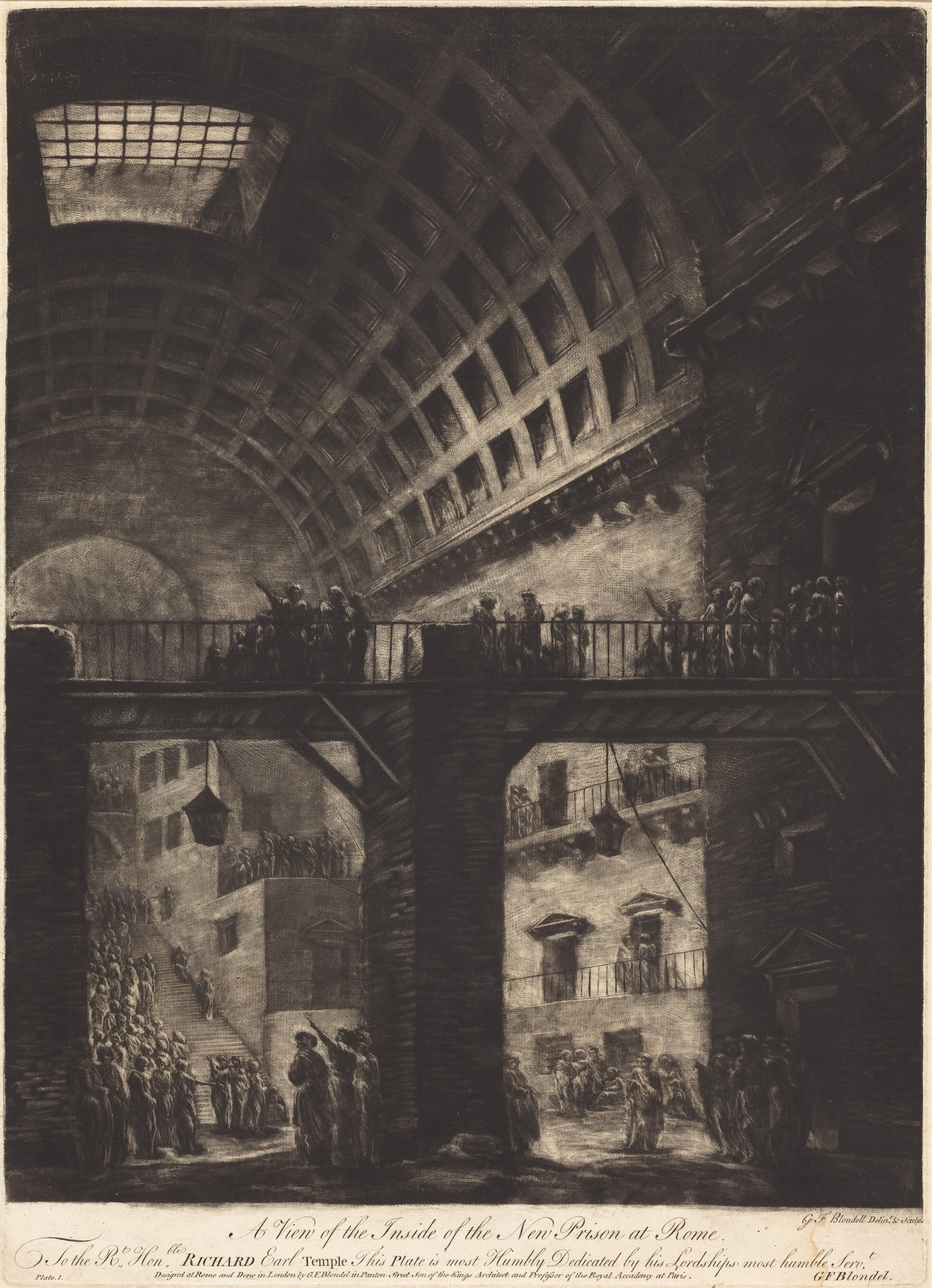 A View of the Inside of the New Prison at Rome