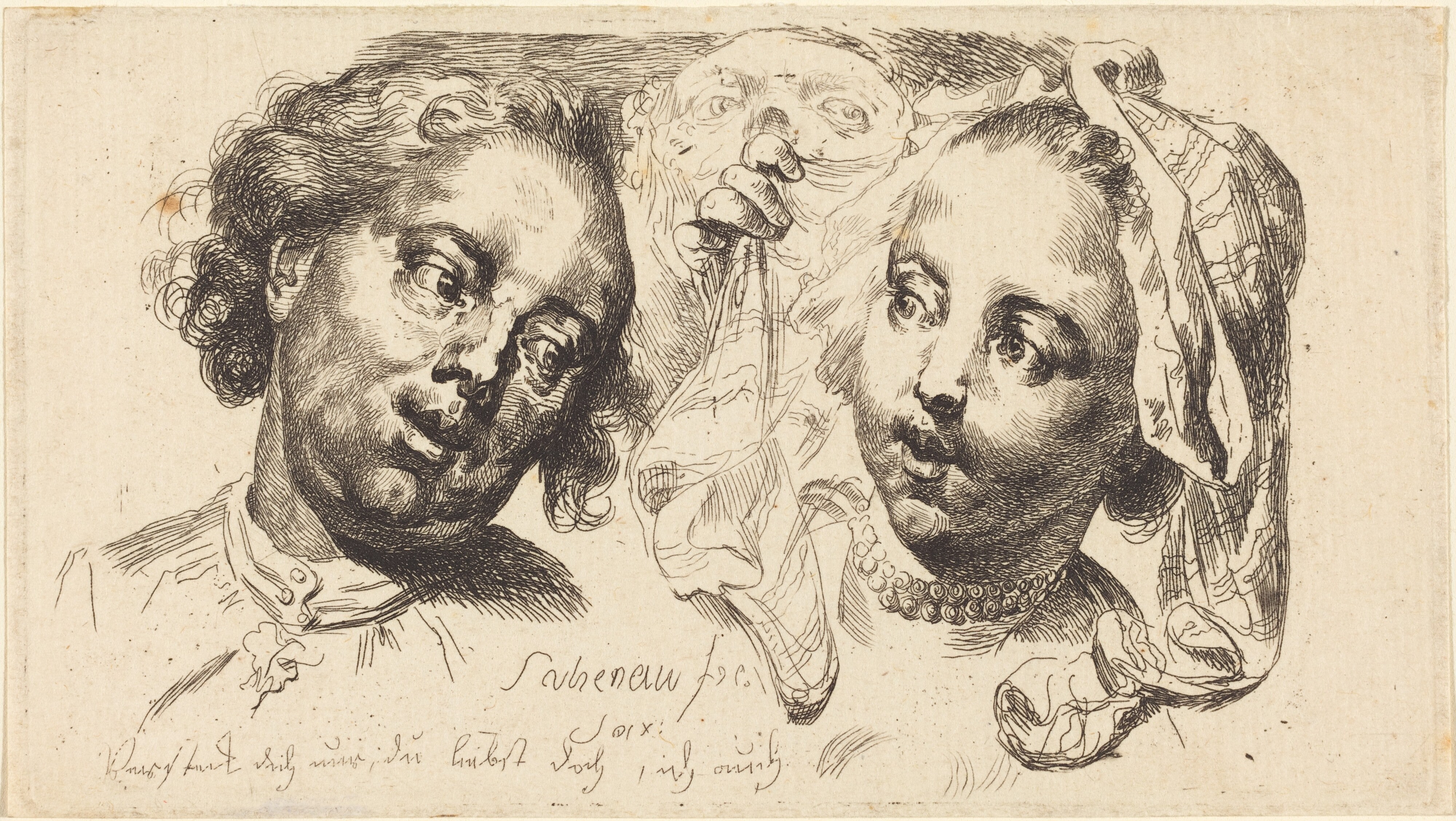 Young Woman Flirting with a Man