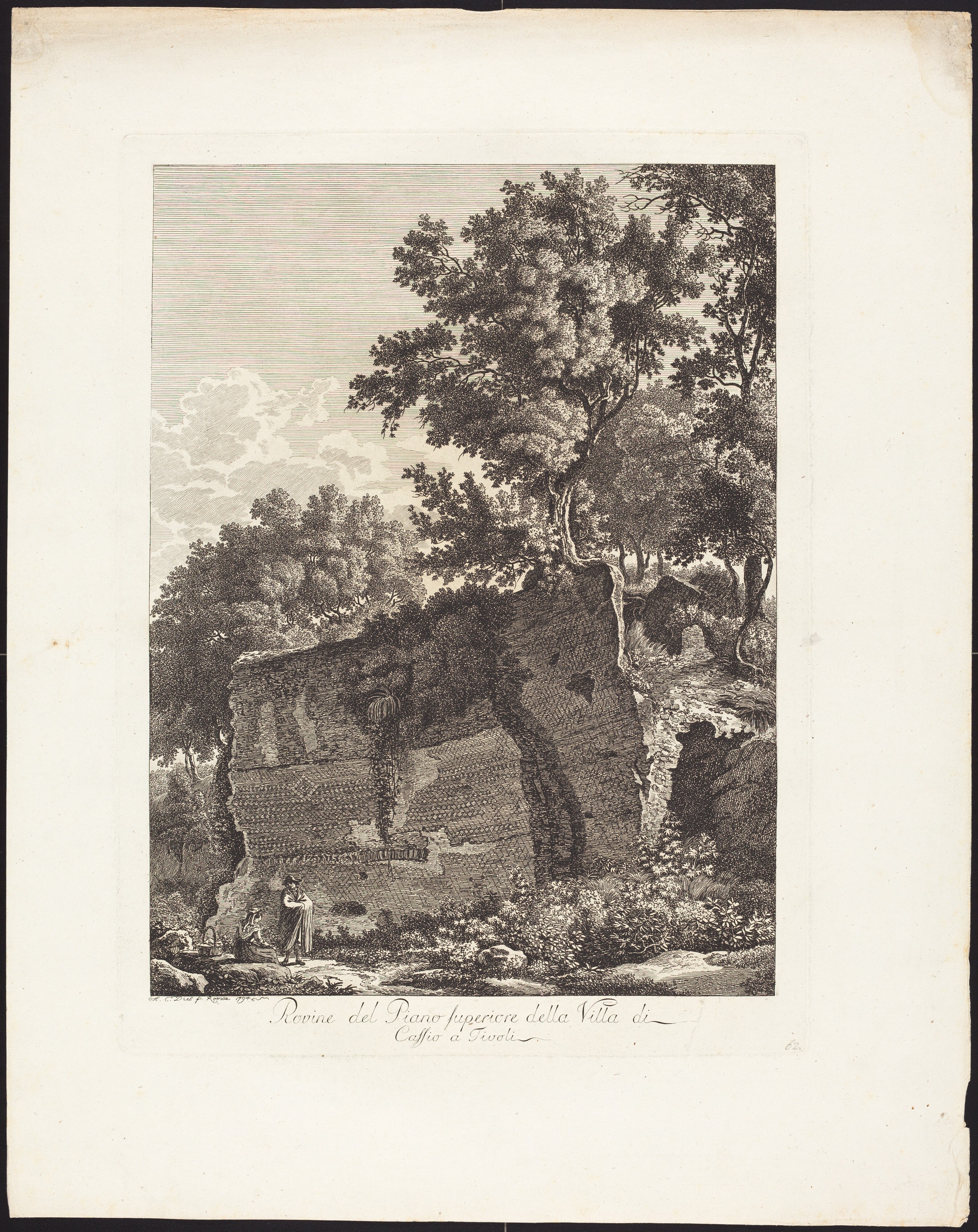 Rovine del Piano superiore della Villa di Cassio a Tivoli