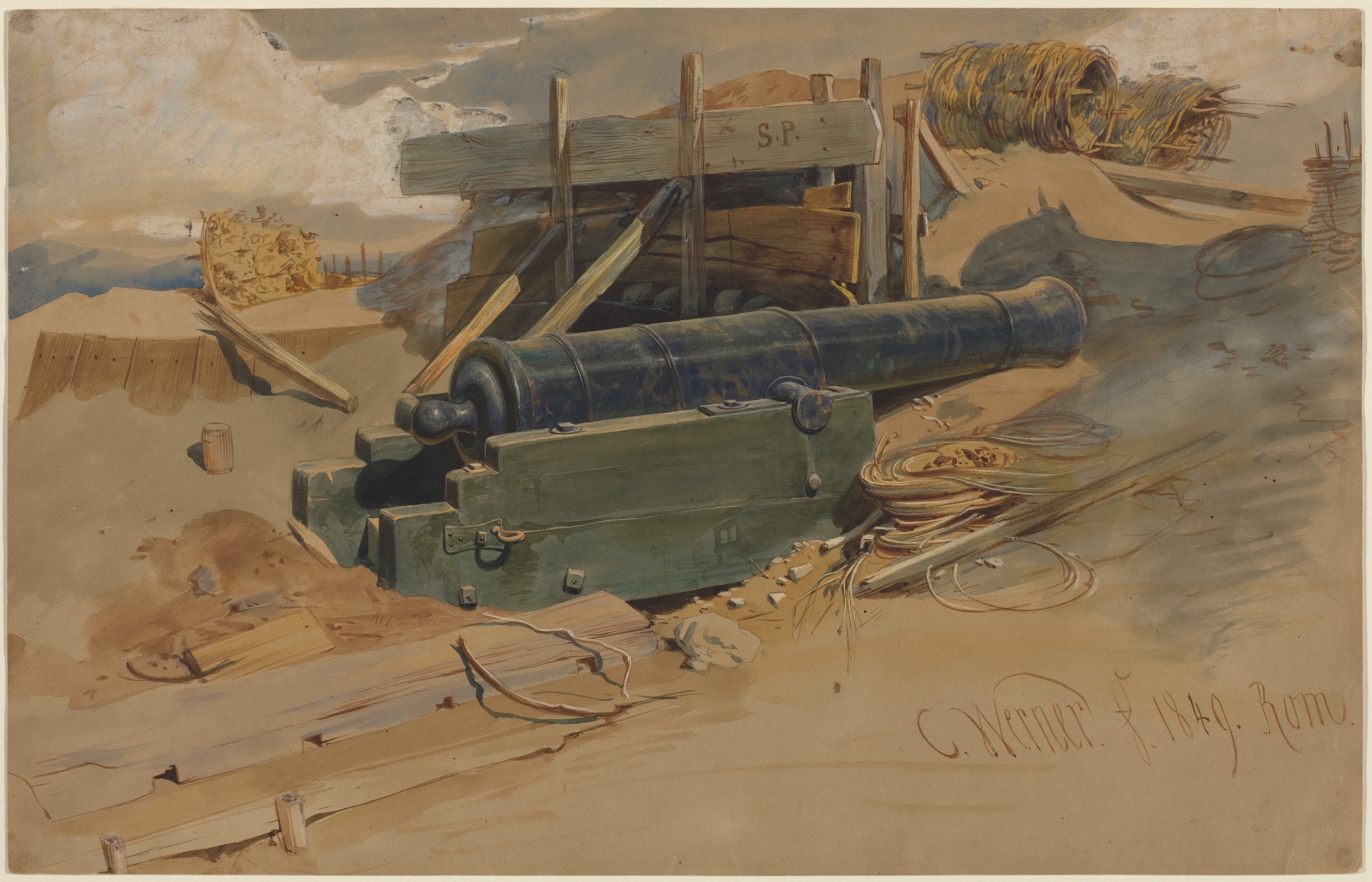 Cannon by a Bulwark