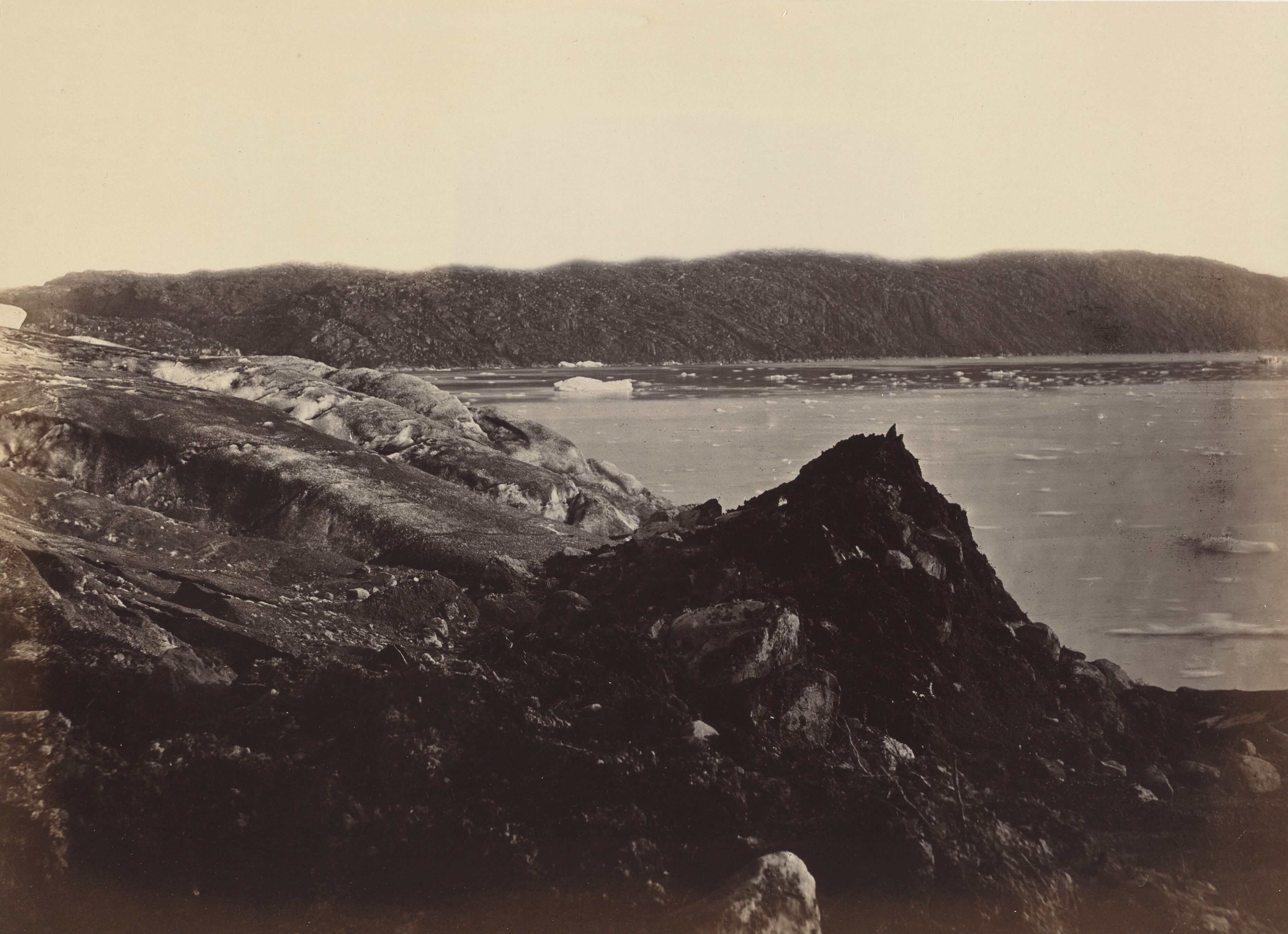 The Arctic Regions: No. 36. The Glacier As Seen Flowing Or Being Forced Down Between The Hills, Ploughing Up A Moraine Of Earth And Rocks, Twenty To Thirty Feet High