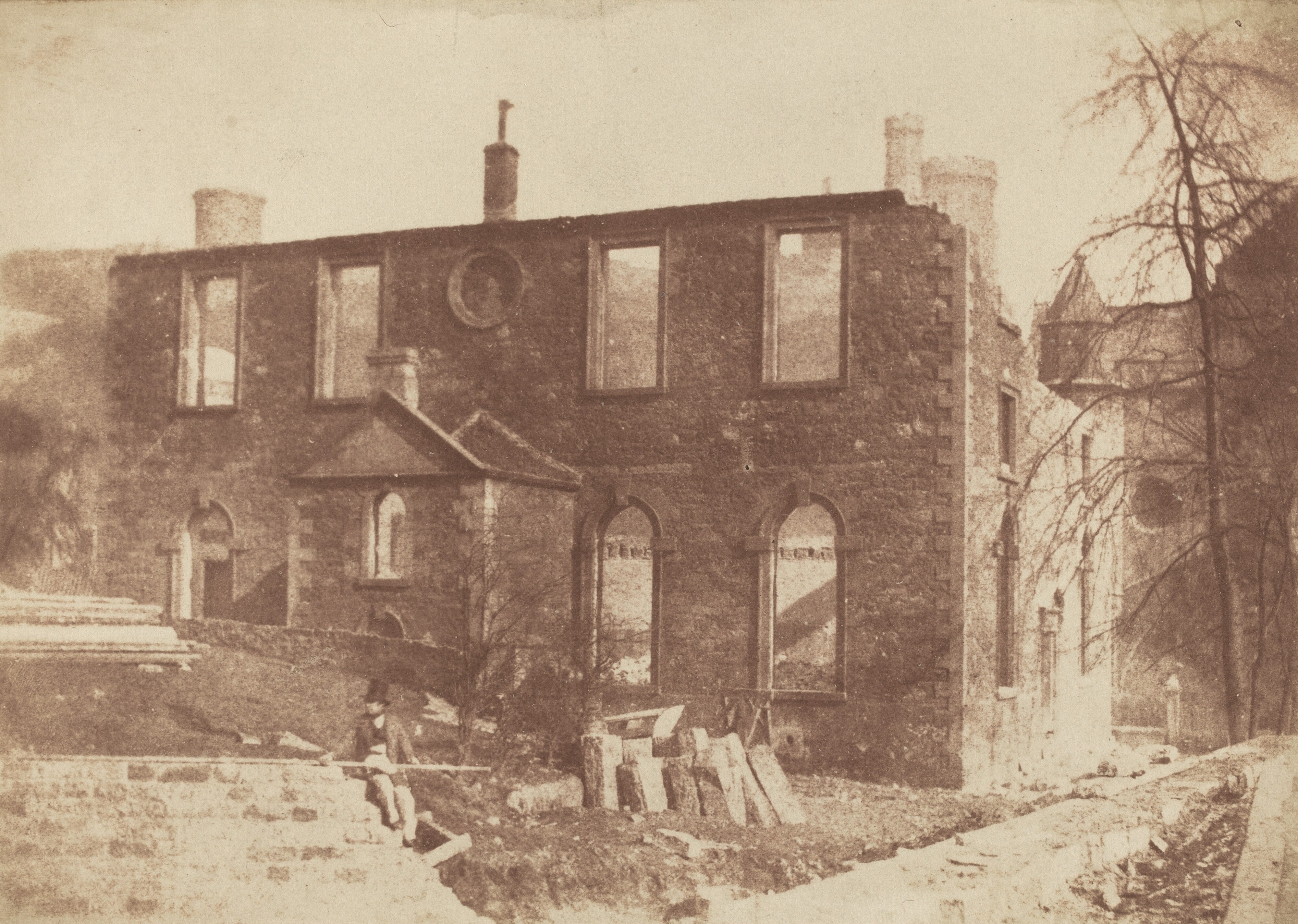 Lady Glenorchy's Chapel during demolition, on the site of Waverley Station