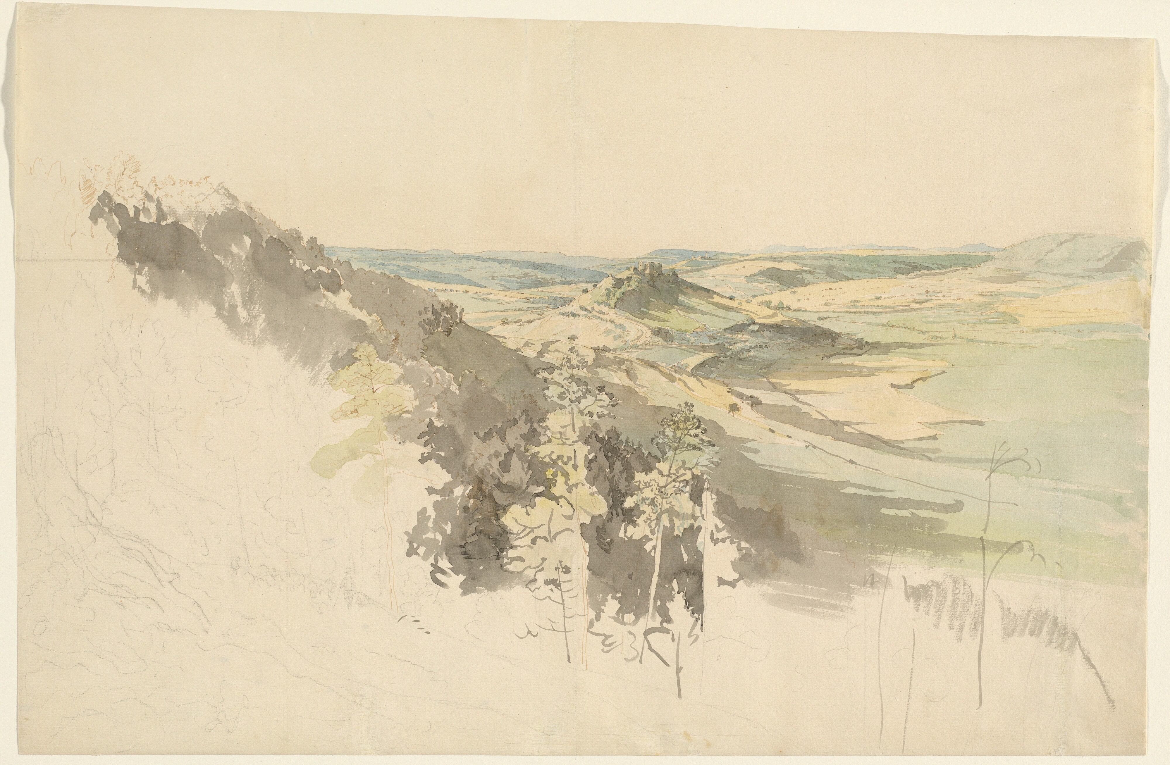 Hilly Landscape with Landsberg Castle