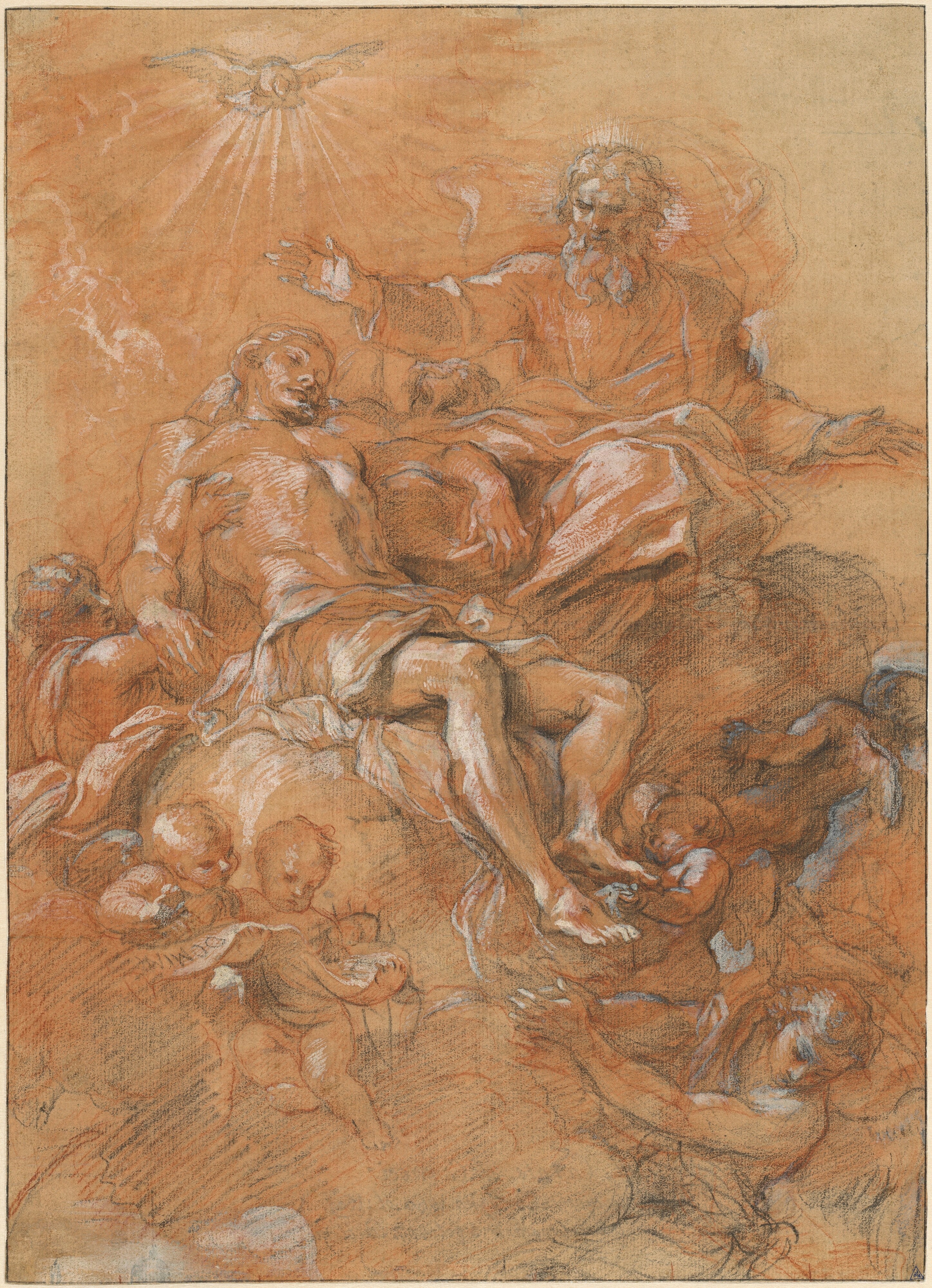 God the Father and the Holy Spirit Receiving the Body of Christ