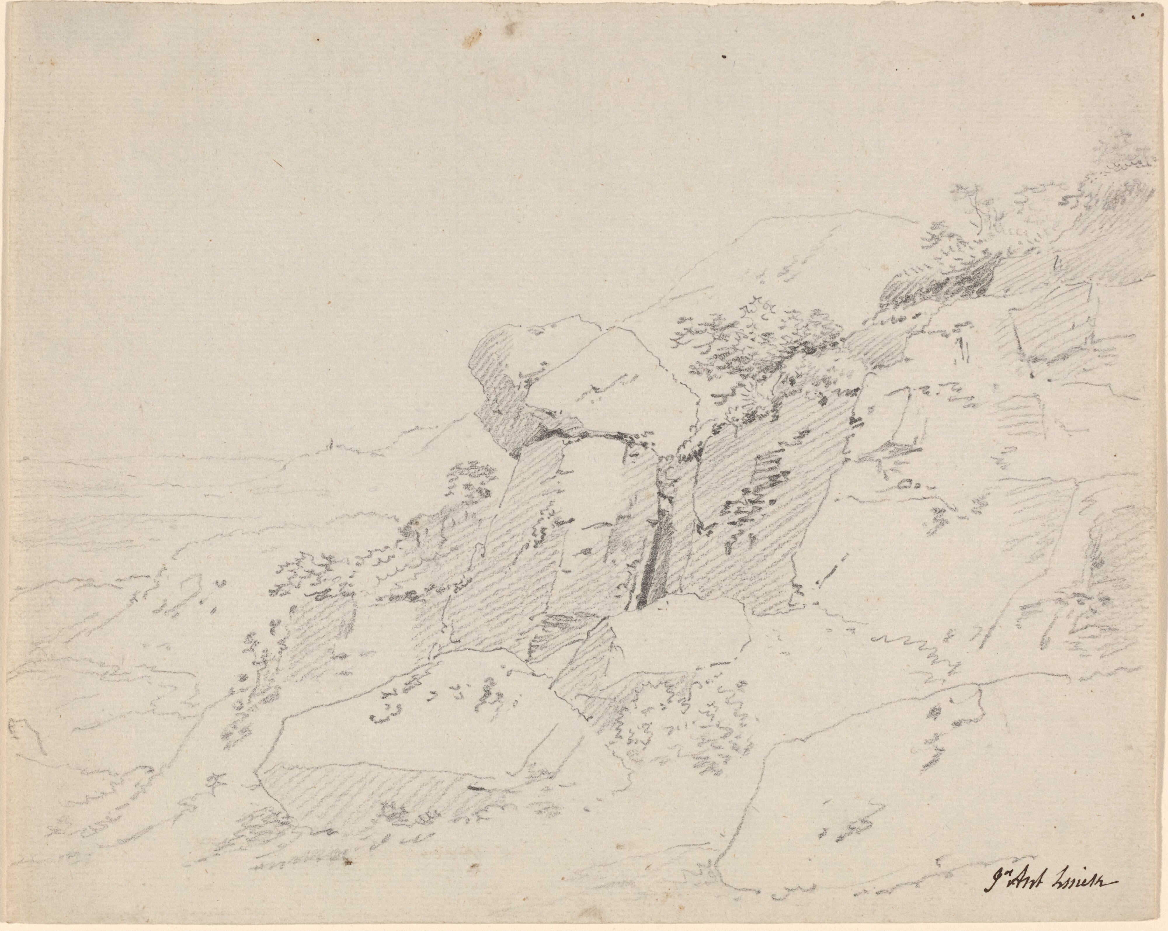 Glacial Boulders at the Edge of a Mountain